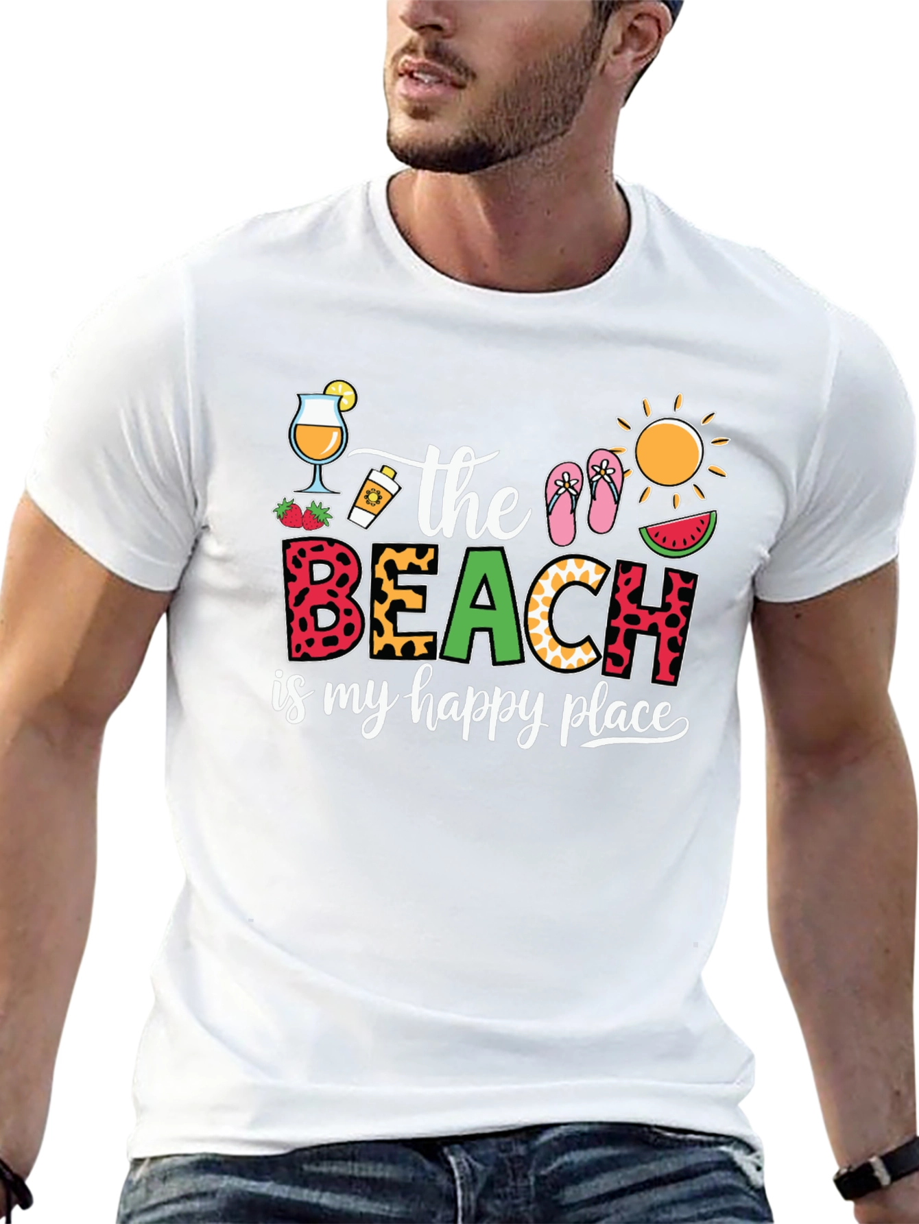 The Beach is My Happy Place Graphic T-Shirt