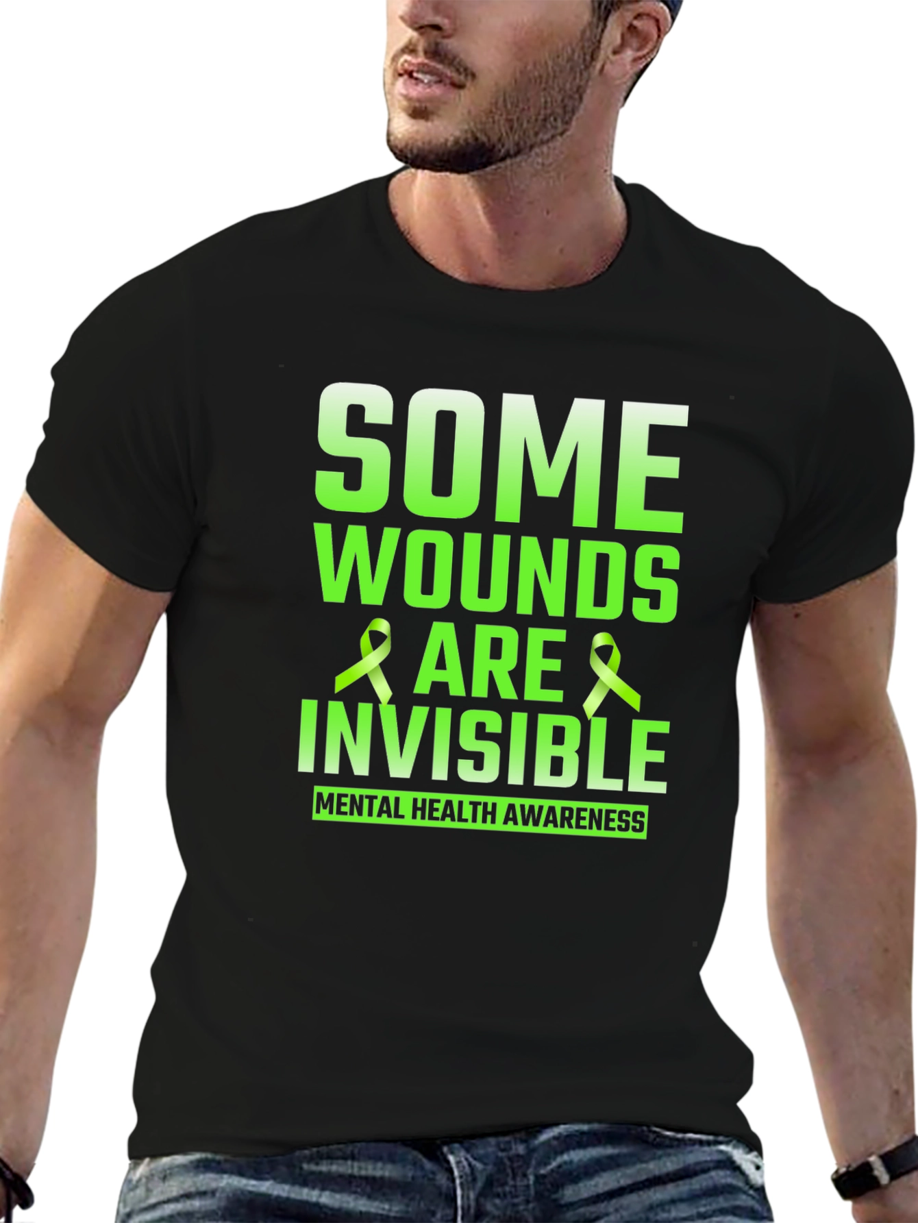 Mental Health Awareness T-Shirt - Some Wounds Are Invisible