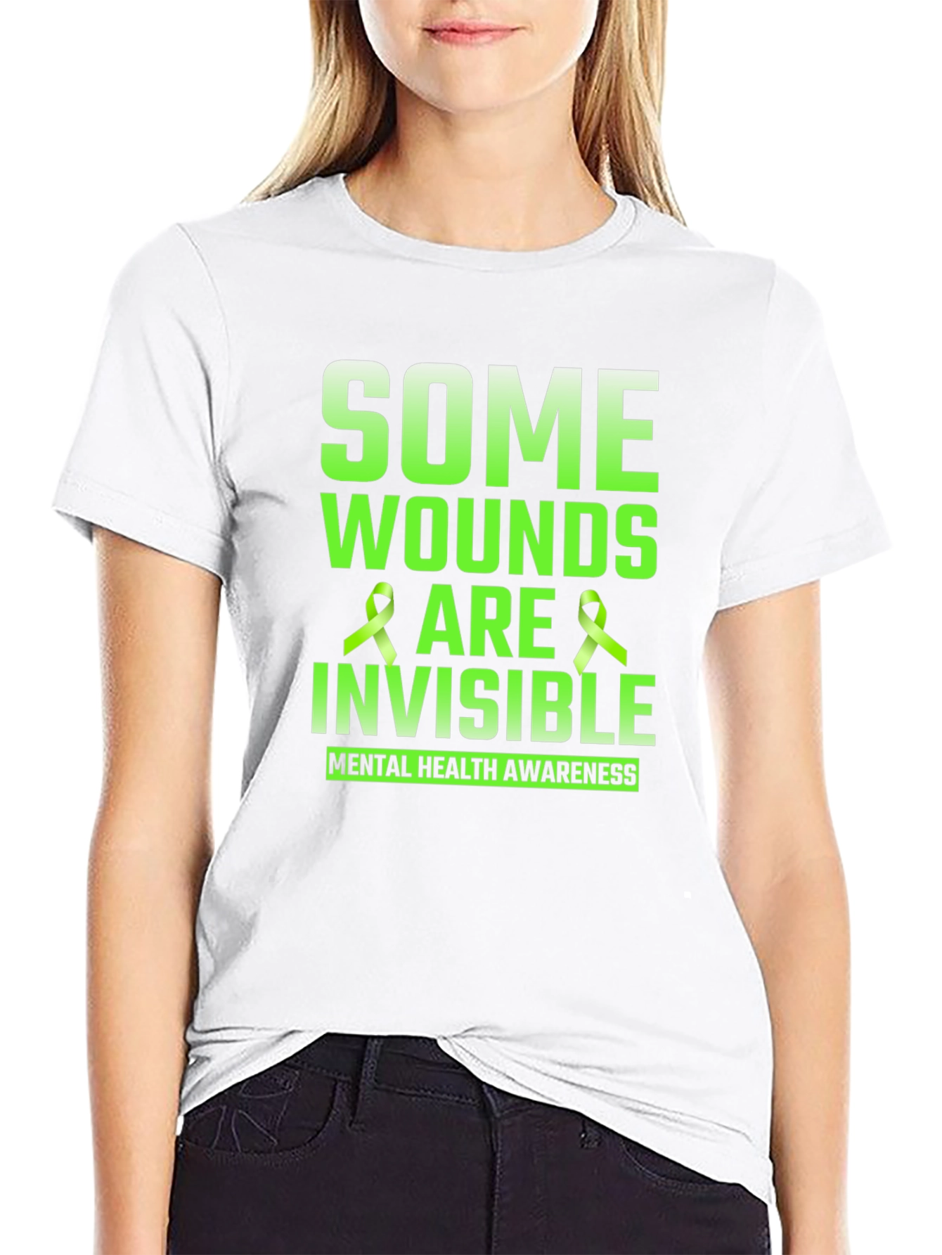 Mental Health Awareness T-Shirt - Some Wounds Are Invisible