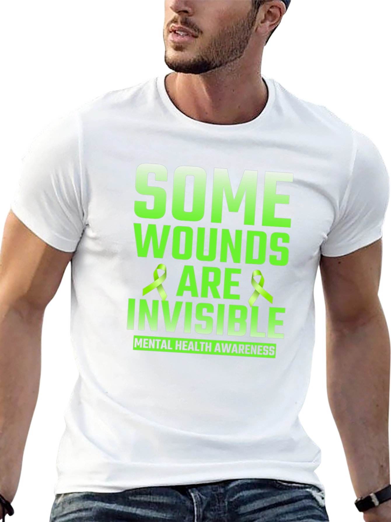 Mental Health Awareness T-Shirt - Some Wounds Are Invisible