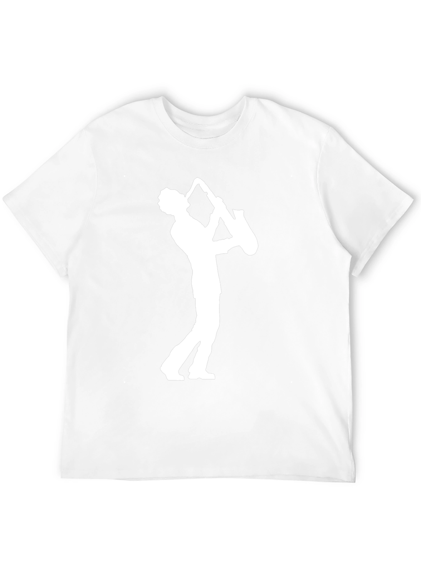 Cool Saxophone Player Graphic Tee - Black Cotton T-Shirt