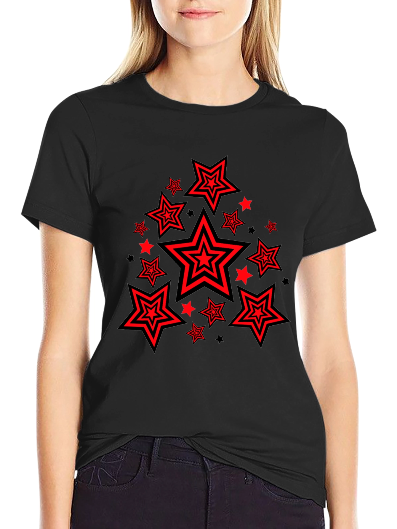 Star Graphic Black T-Shirt - Casual Style