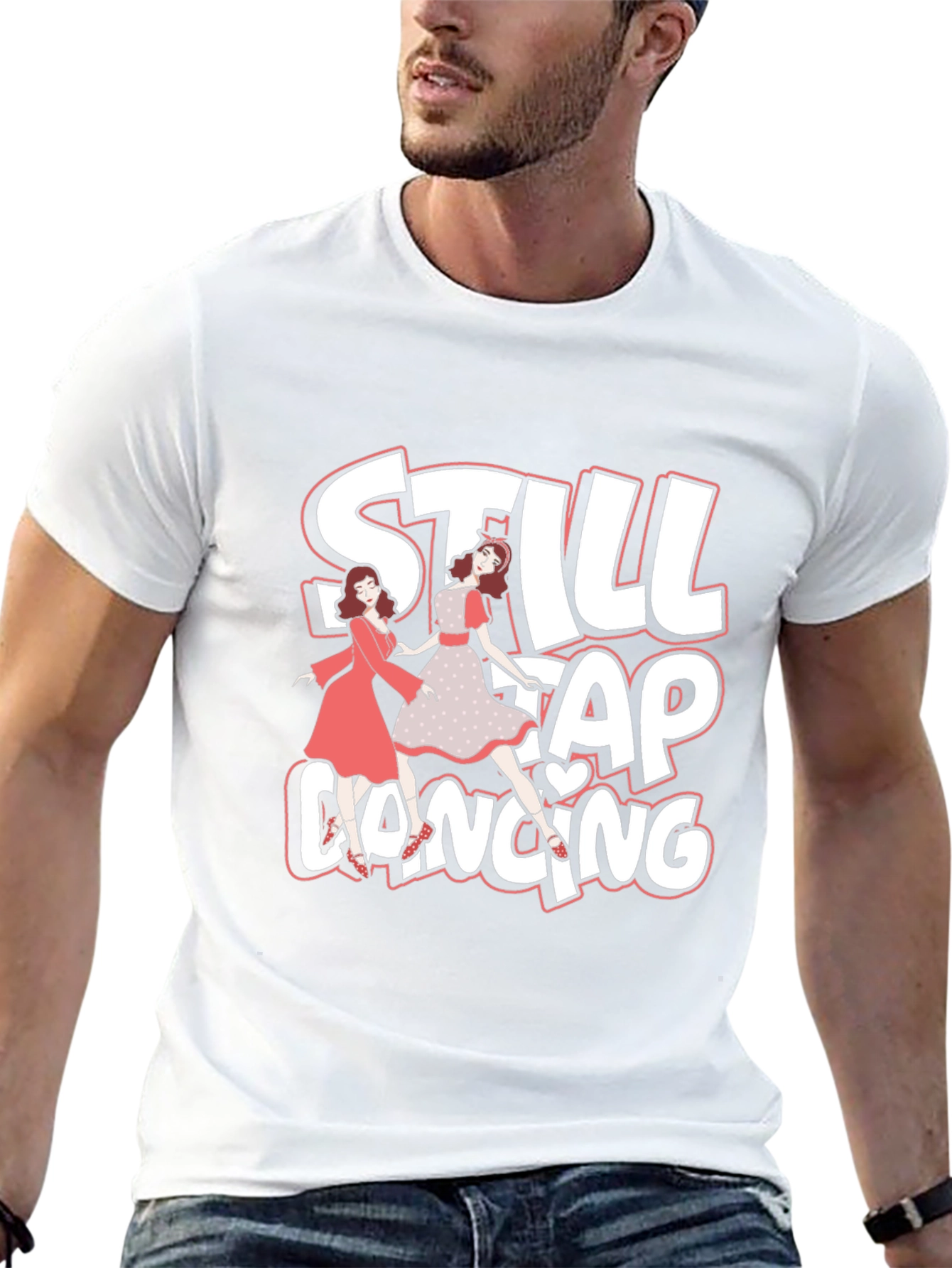 Still Tap Dancing Graphic Tee - Black Cotton T-Shirt
