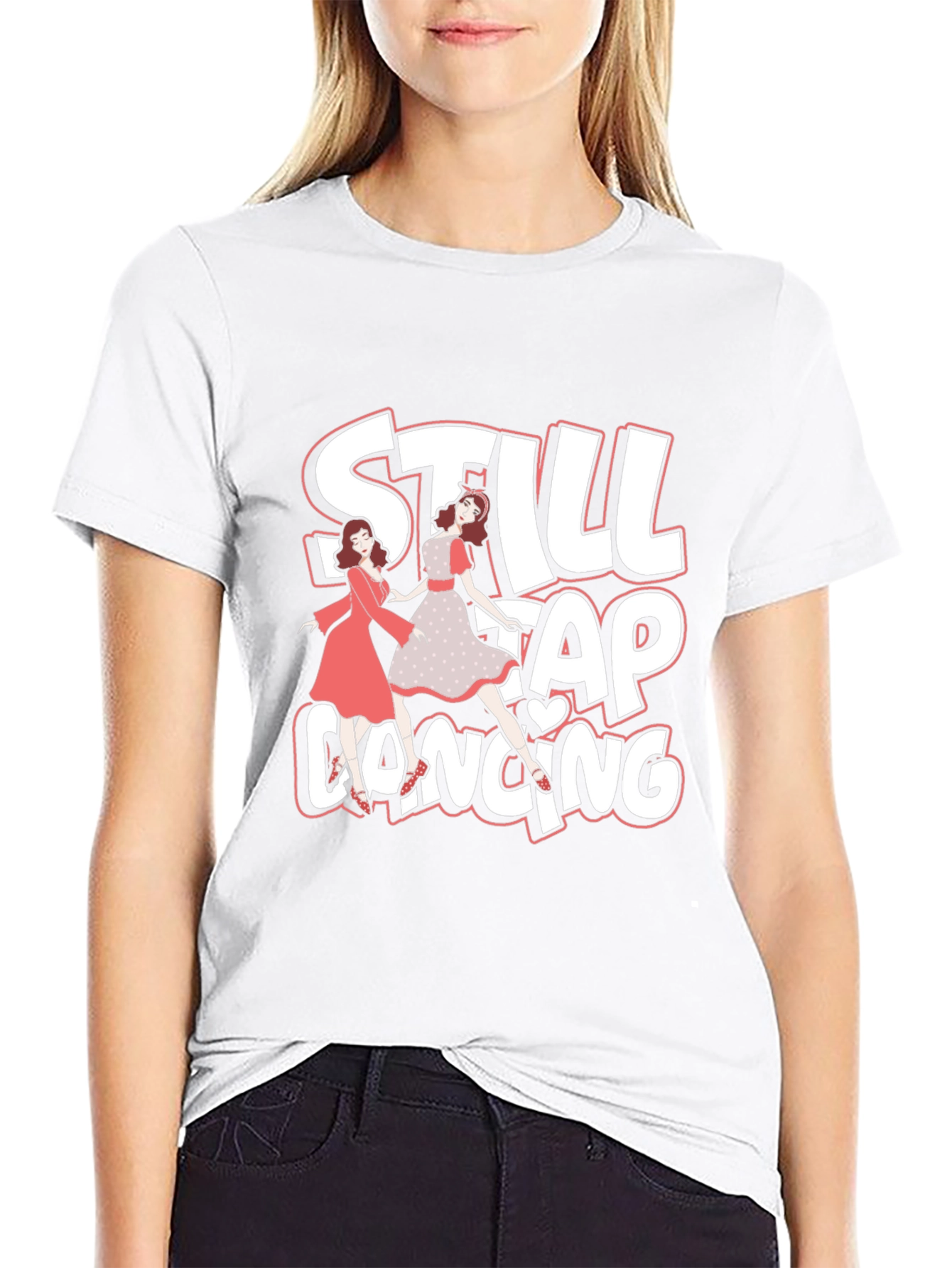 Still Tap Dancing Graphic Tee - Black Cotton T-Shirt