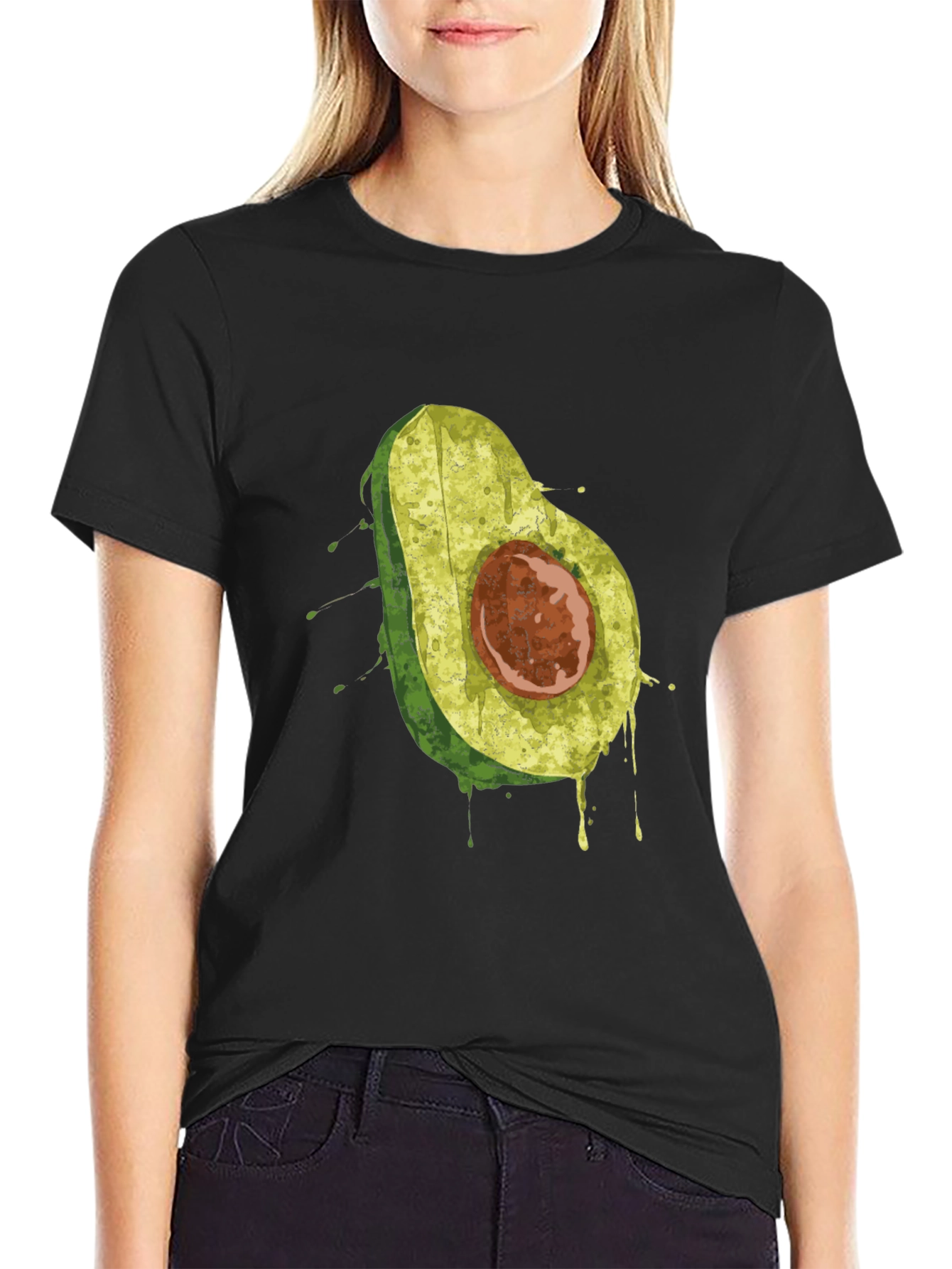 Avocado Graphic T-Shirt - Black