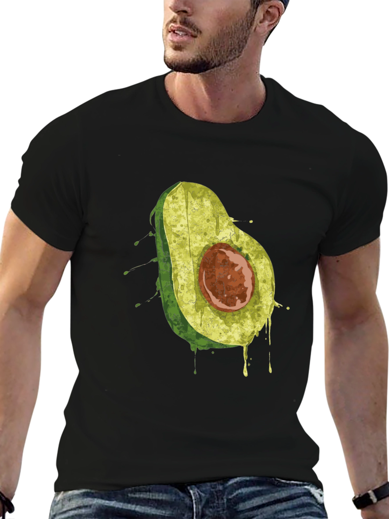 Avocado Graphic T-Shirt - Black