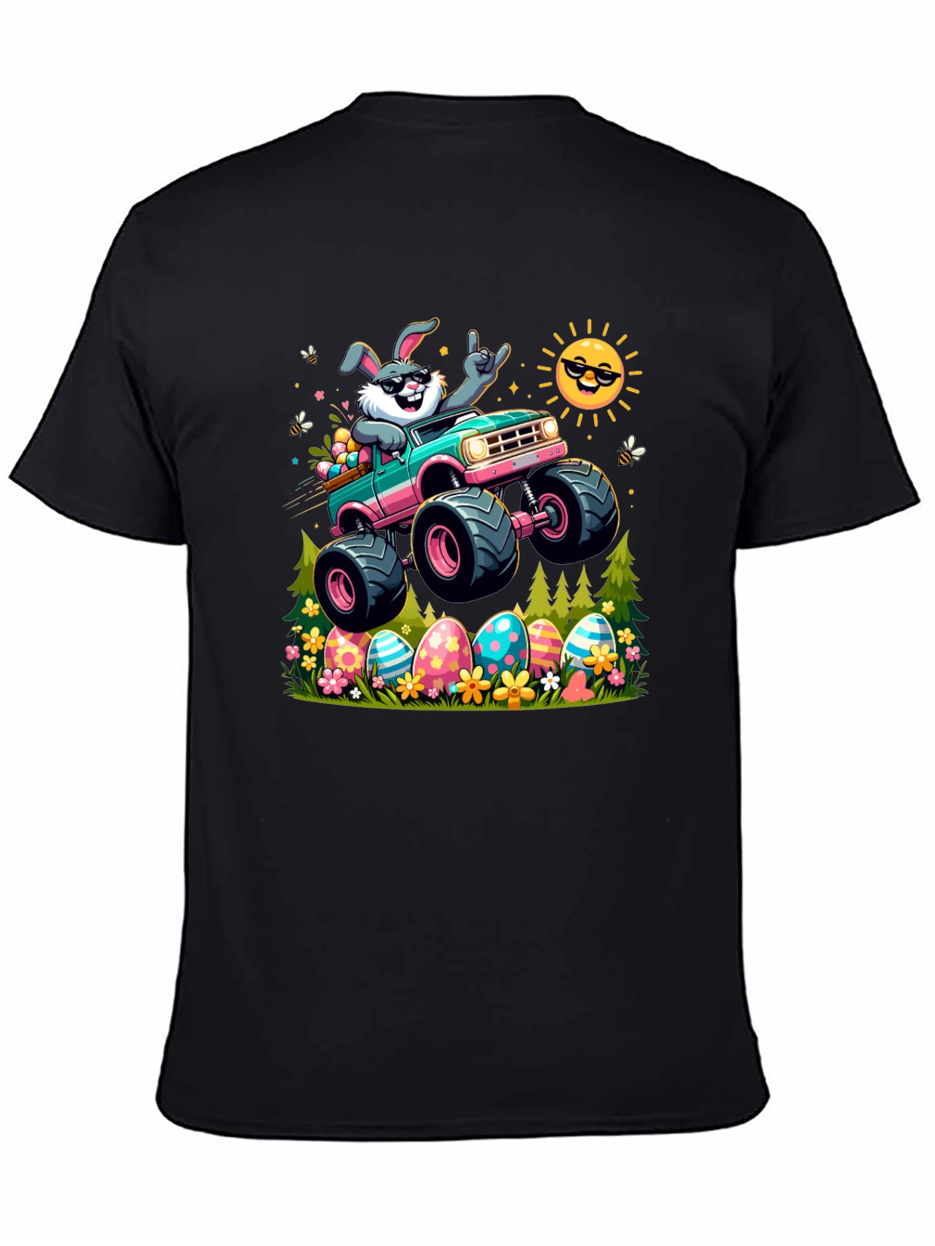 Bunny Easter Monster Truck Graphic Tee