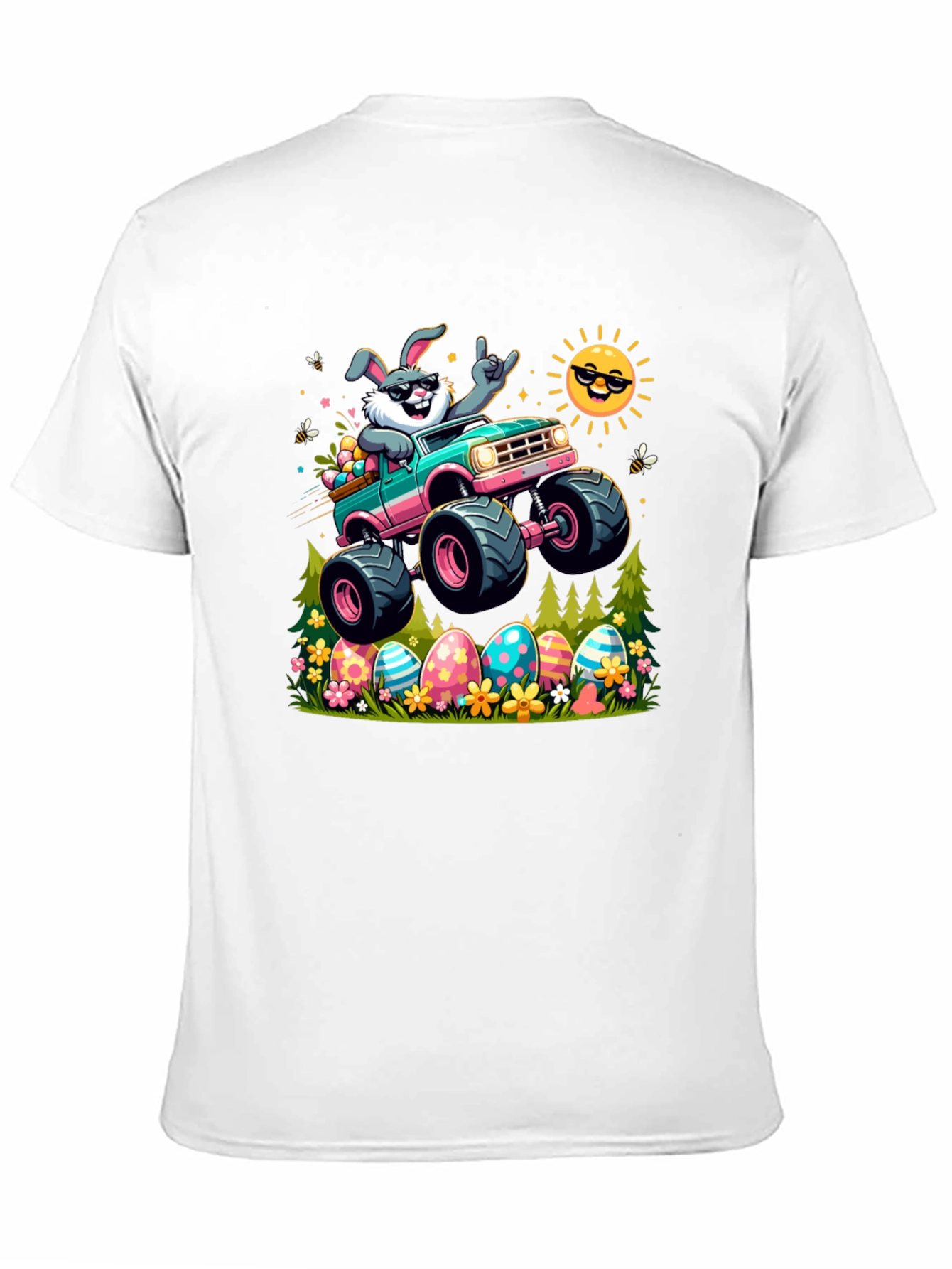 Bunny Easter Monster Truck Graphic Tee