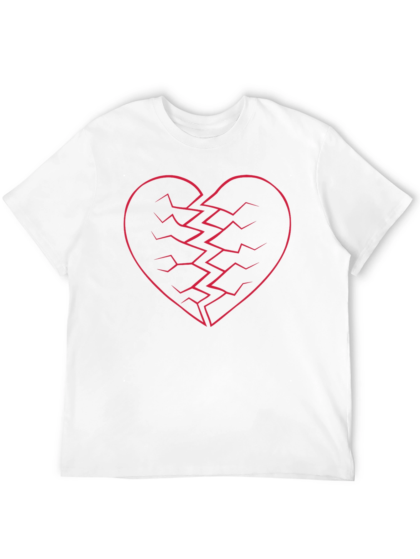 Broken Heart Graphic Black T-Shirt