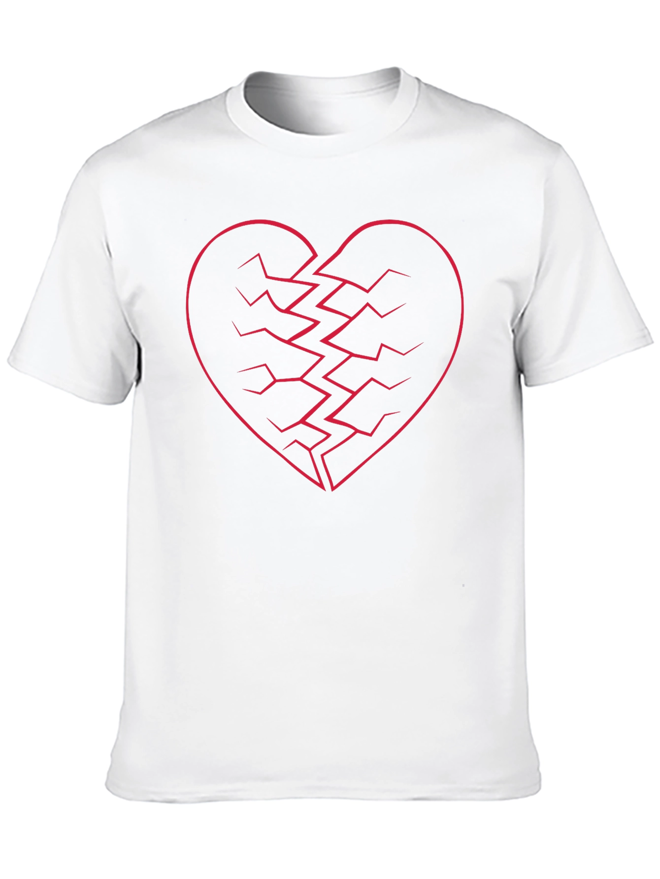 Broken Heart Graphic Black T-Shirt
