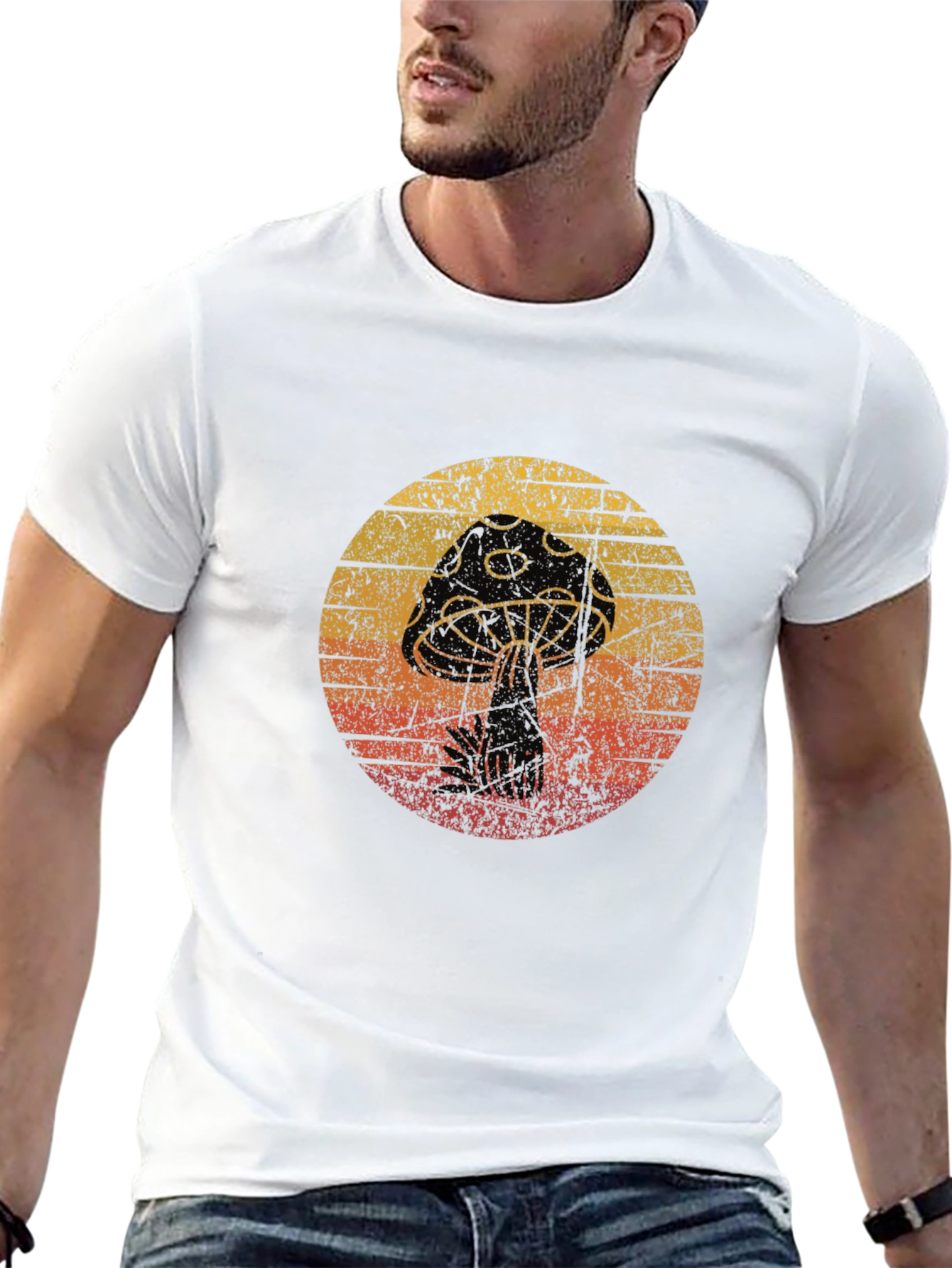 Retro Mushroom Graphic T-Shirt