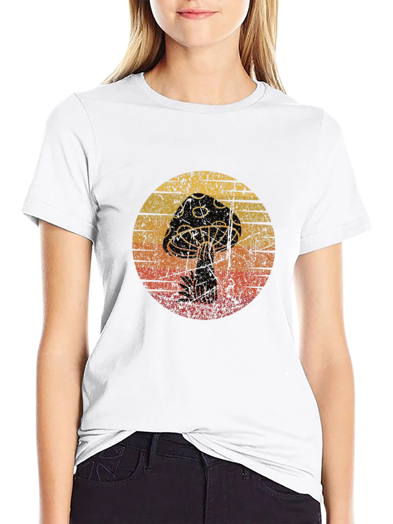 Retro Mushroom Graphic T-Shirt