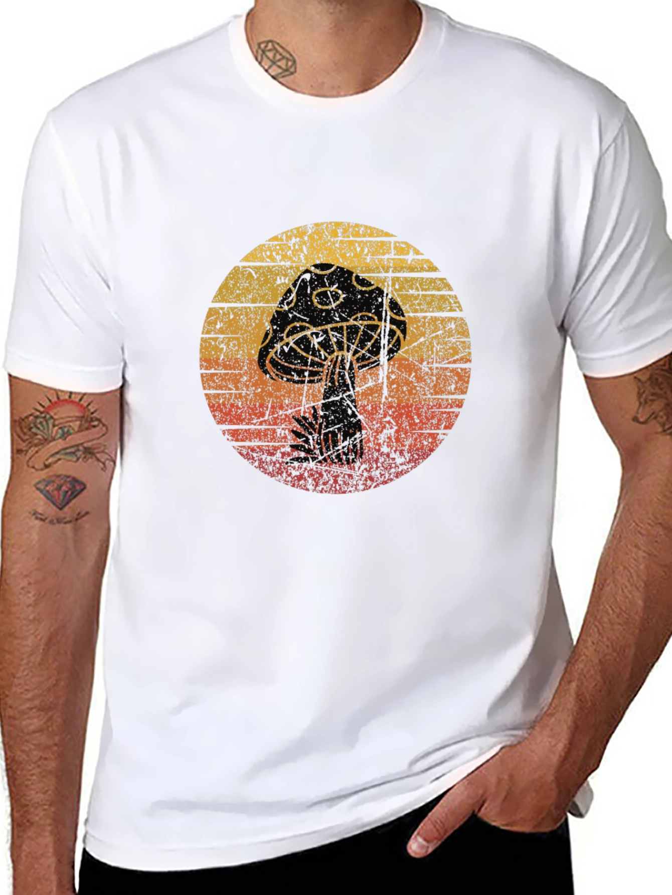 Retro Mushroom Graphic T-Shirt