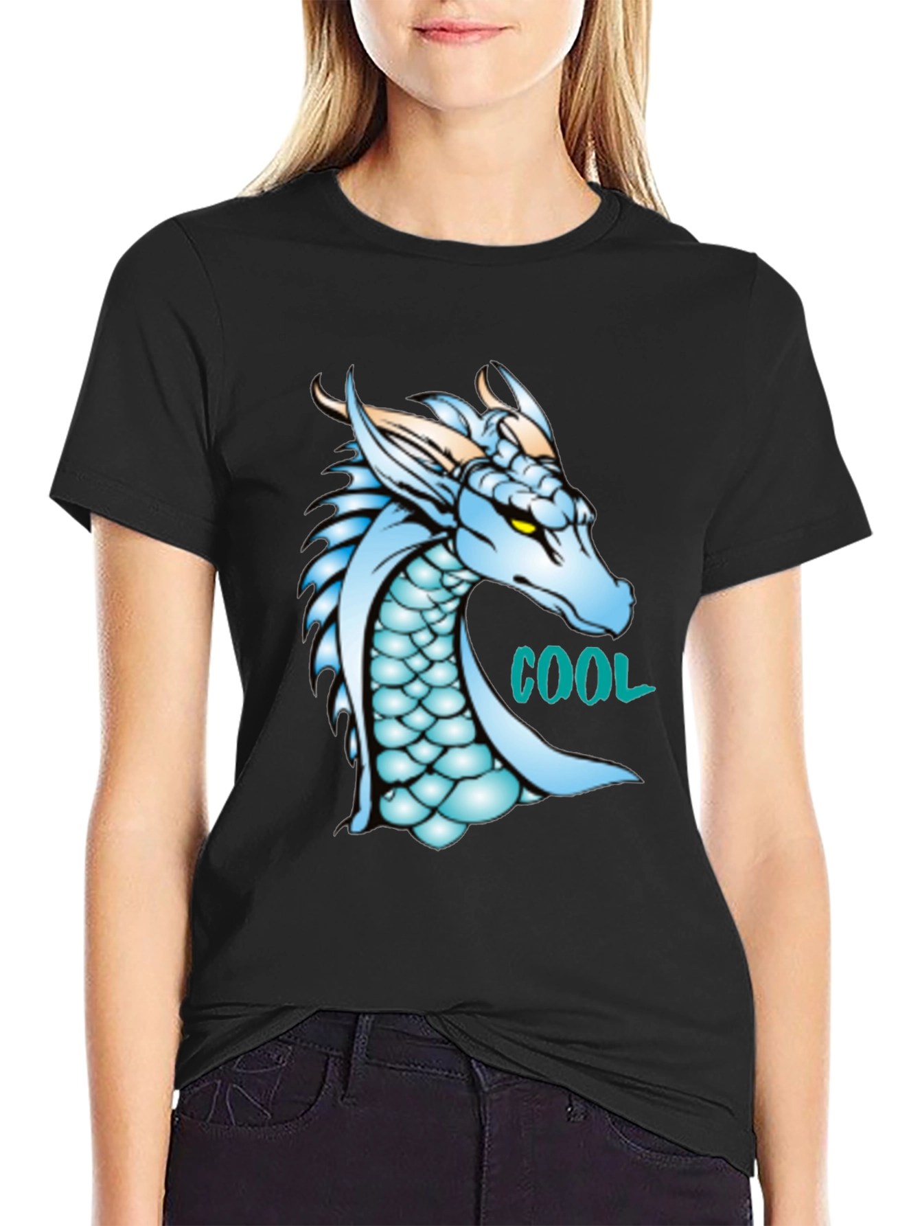 Cool Dragon Graphic Black T-Shirt