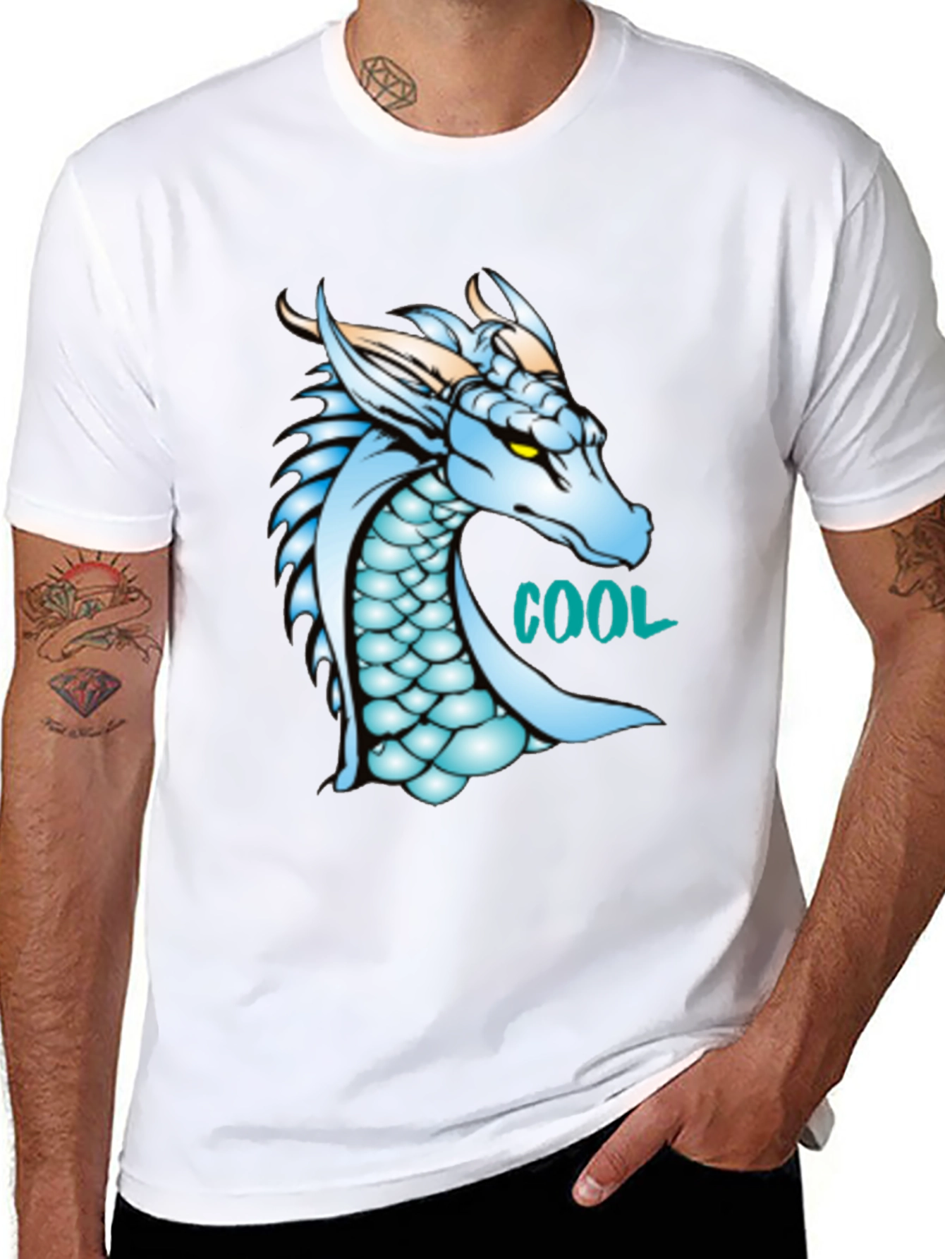 Cool Dragon Graphic Black T-Shirt