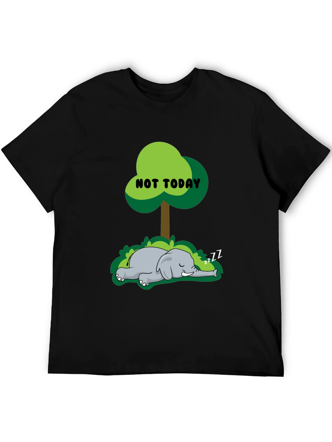 Not Today Elephant Graphic T-Shirt