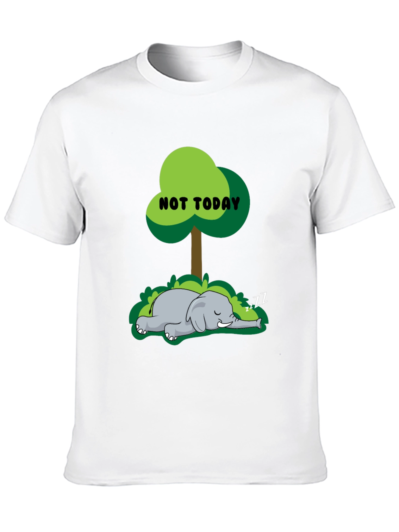 Not Today Elephant Graphic T-Shirt