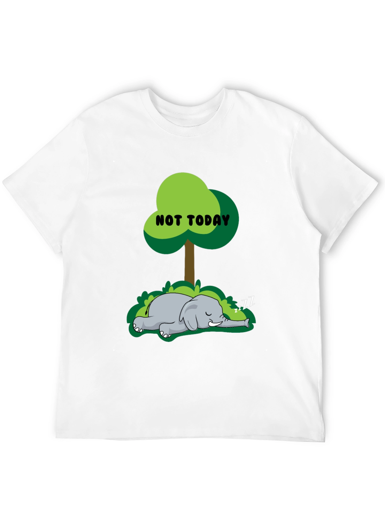Not Today Elephant Graphic T-Shirt