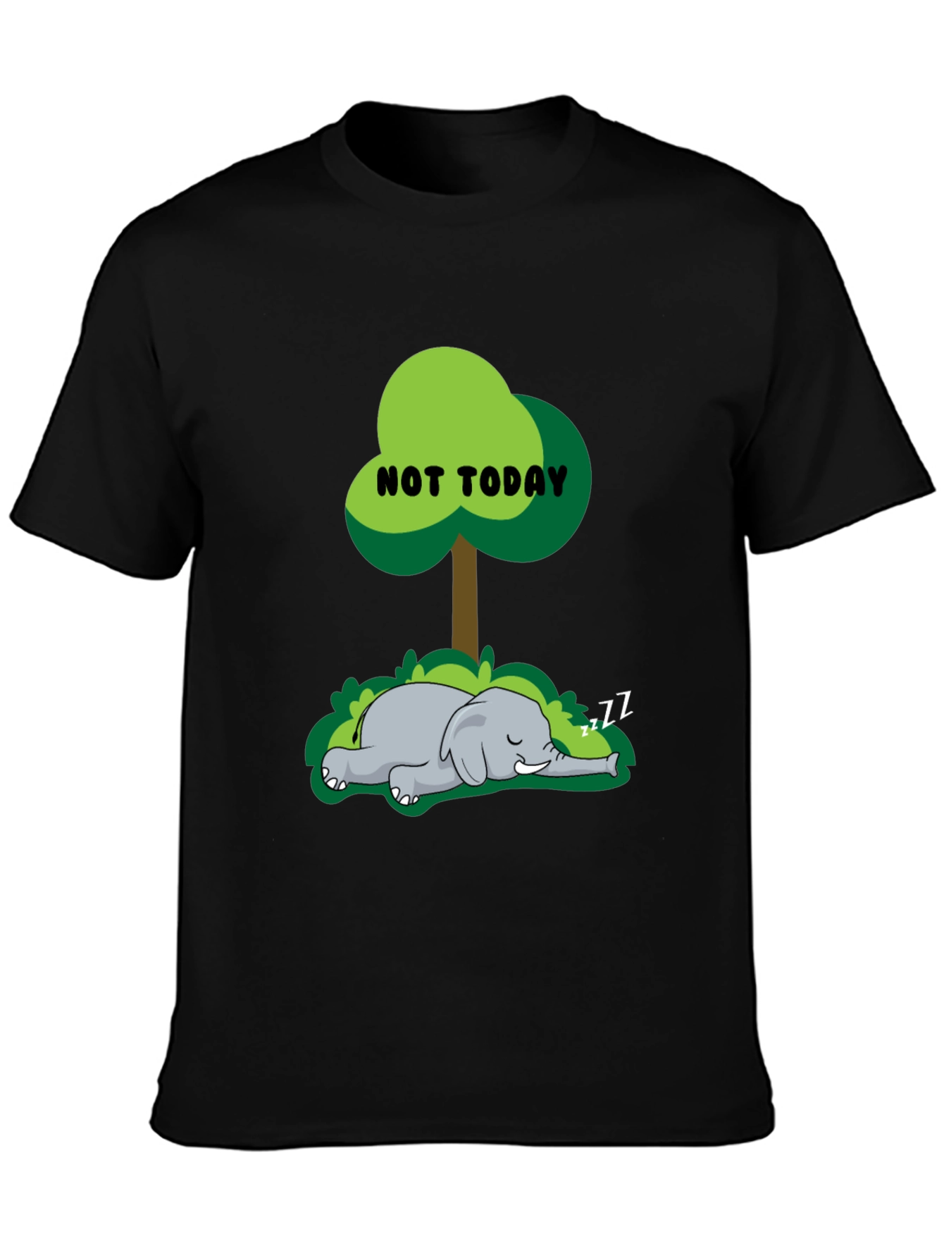 Not Today Elephant Graphic T-Shirt