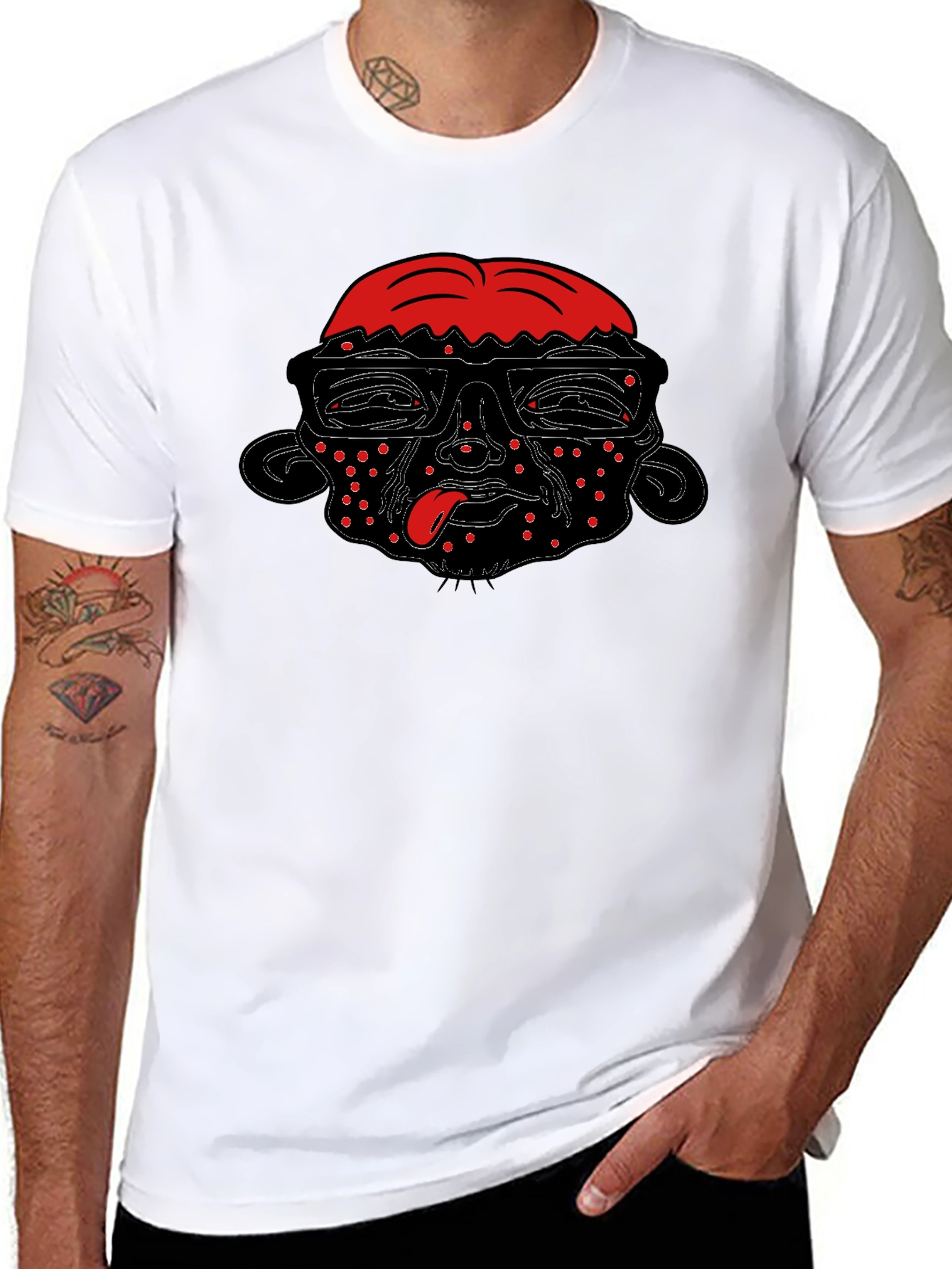 Edgy Graphic Tee - Red Brain Design