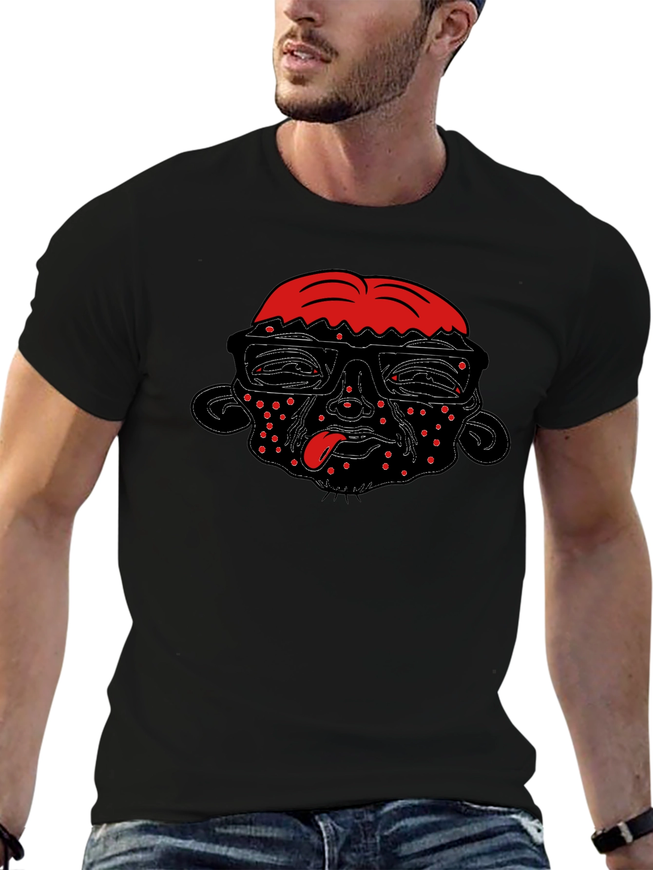 Edgy Graphic Tee - Red Brain Design
