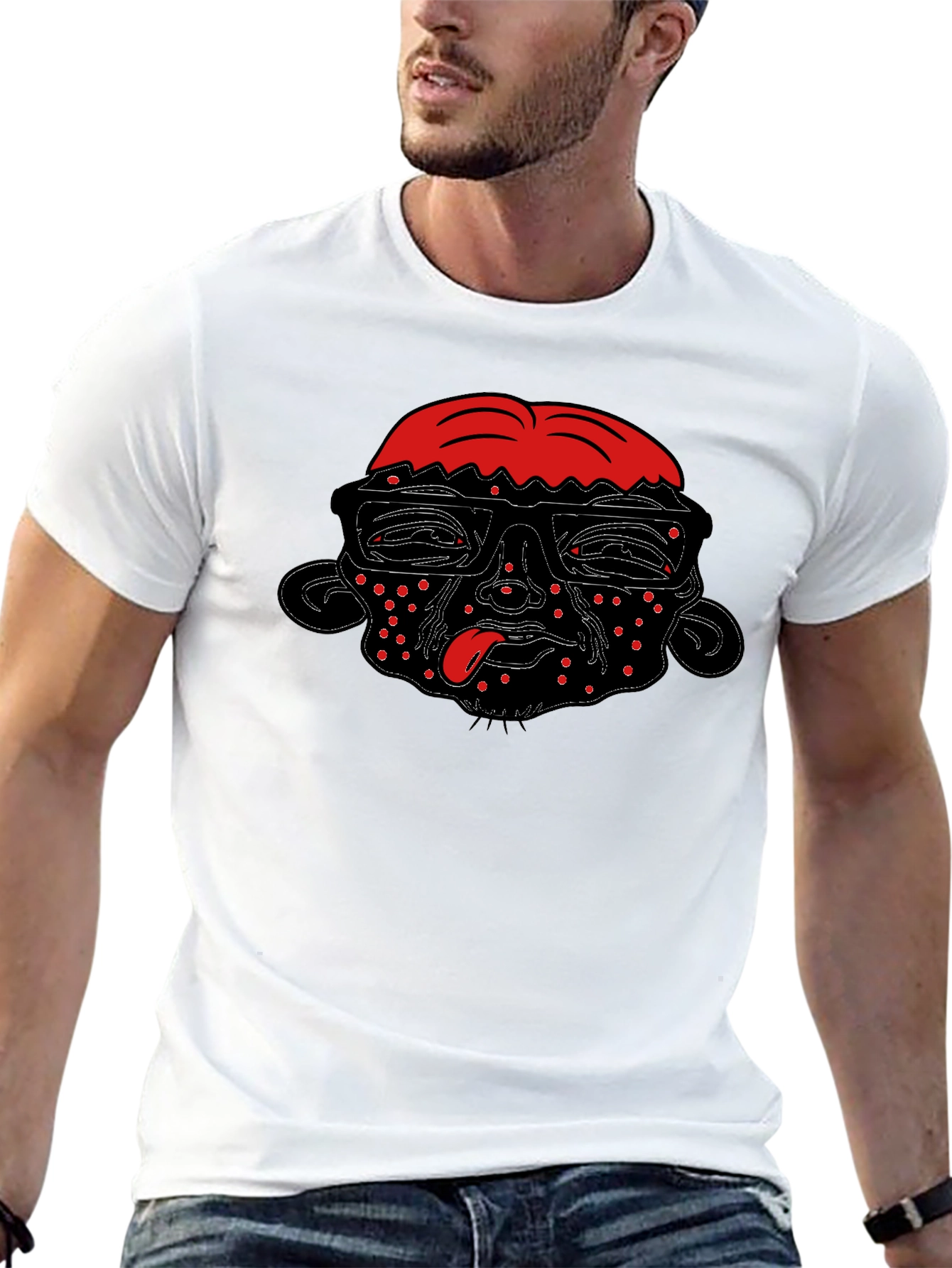 Edgy Graphic Tee - Red Brain Design