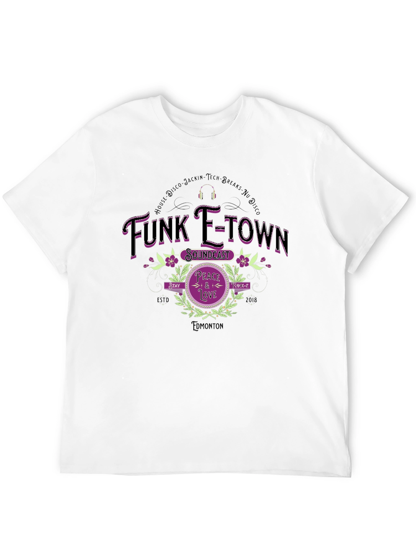 Funk E-Town Soundcast Peace & Love Graphic Tee