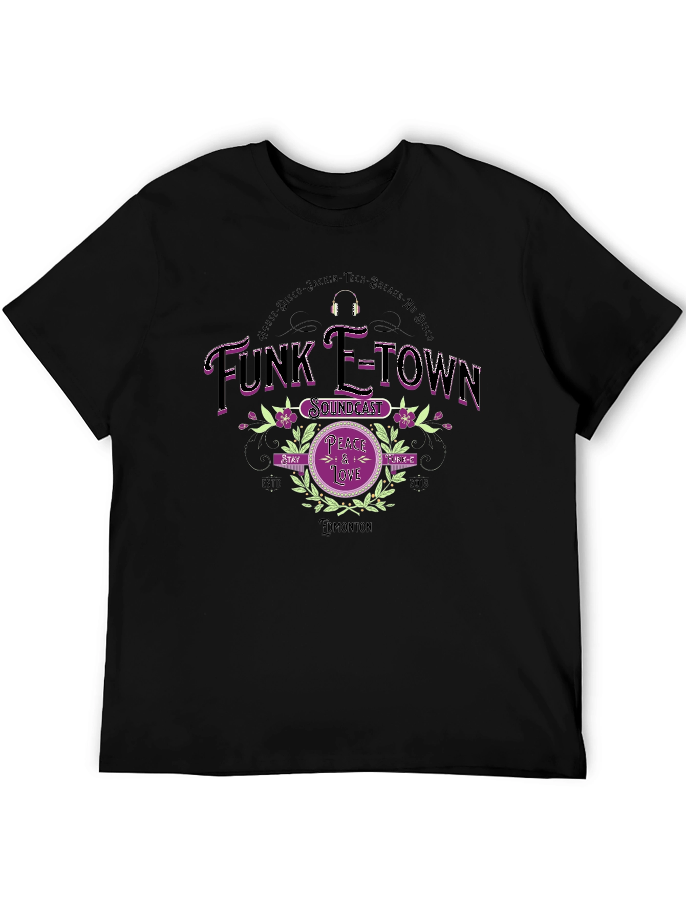 Funk E-Town Soundcast Peace & Love Graphic Tee