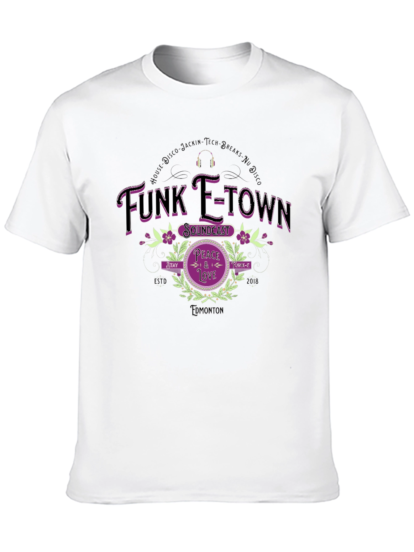 Funk E-Town Soundcast Peace & Love Graphic Tee