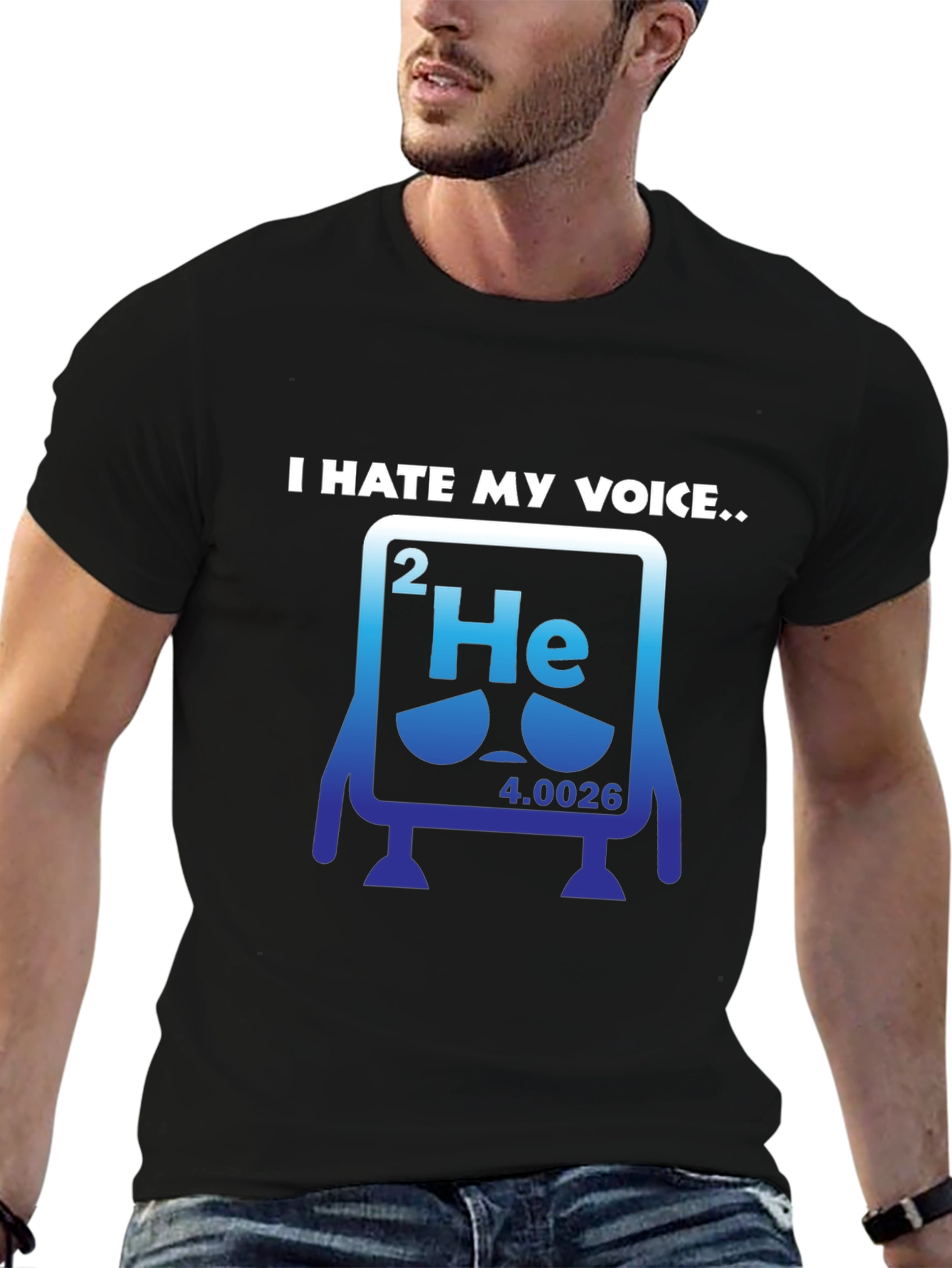 I Hate My Voice Helium Periodic Table Funny T-Shirt