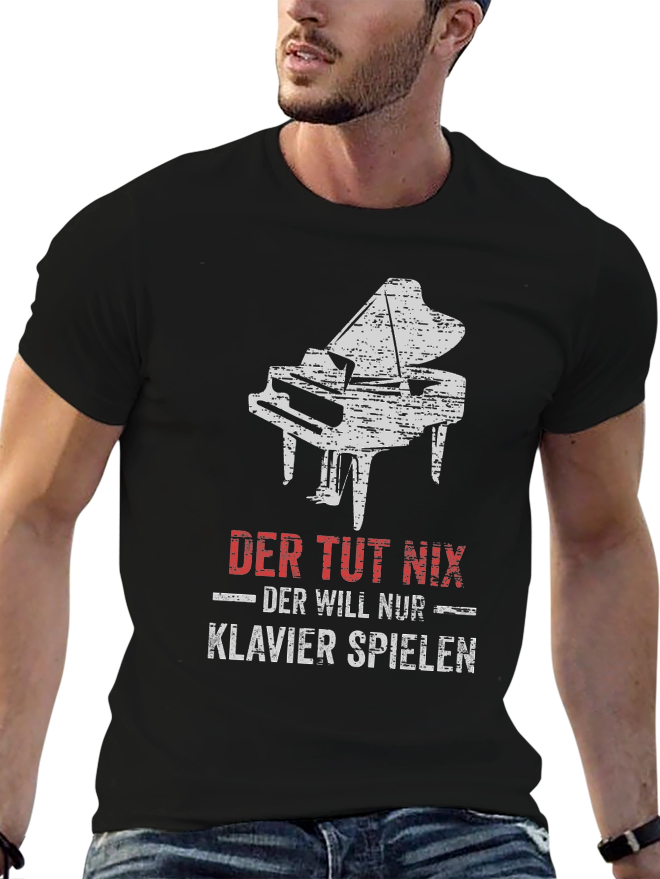 Der Tut Nix Piano T-Shirt - Musician Gift