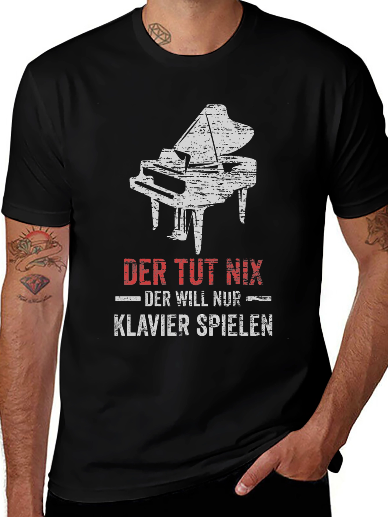 Der Tut Nix Piano T-Shirt - Musician Gift