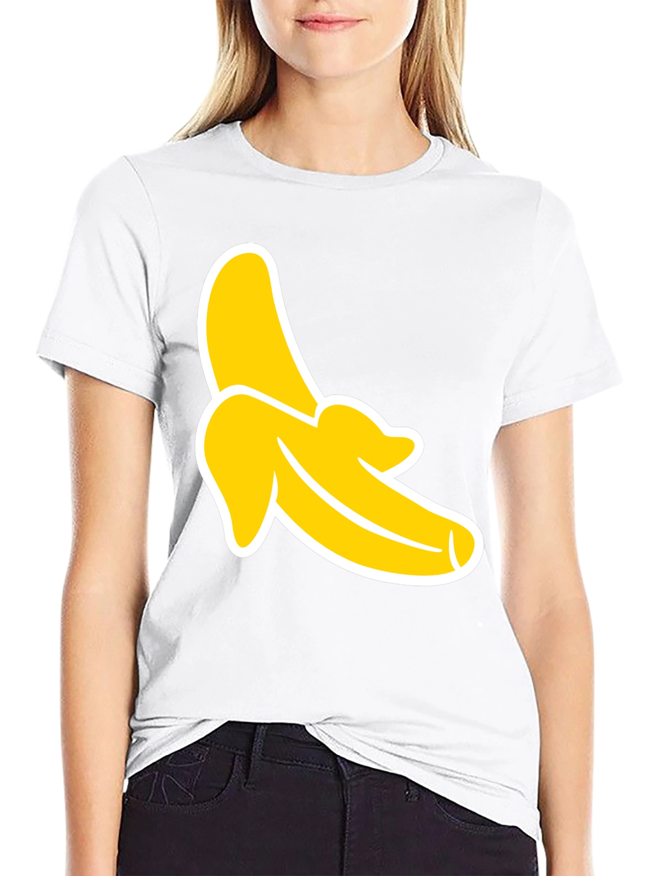 Banana Graphic Tee - Black Cotton T-Shirt