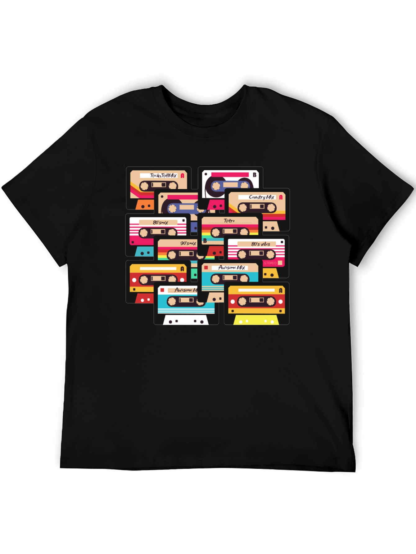 Retro Cassette Mix Tape Graphic Tee