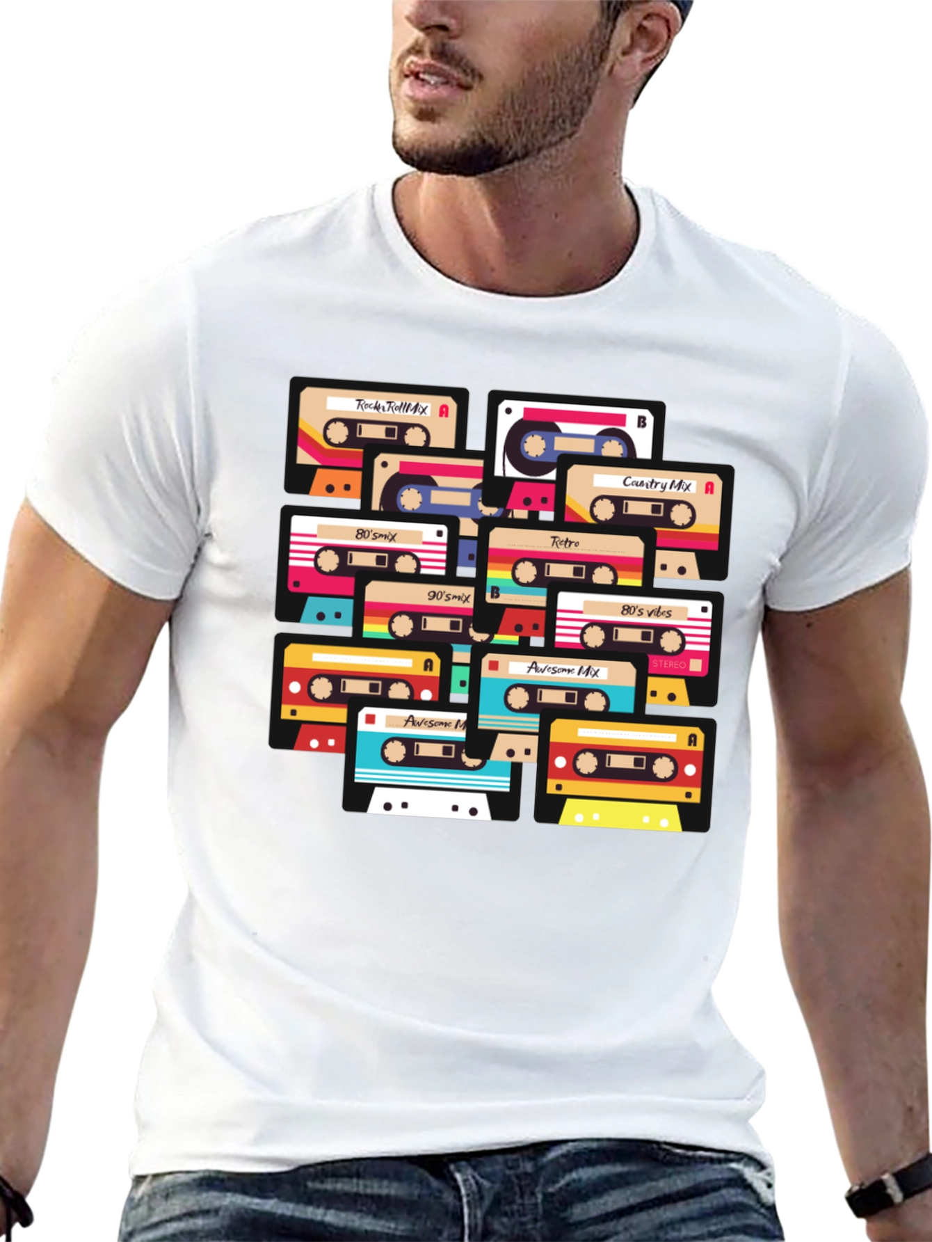 Retro Cassette Mix Tape Graphic Tee