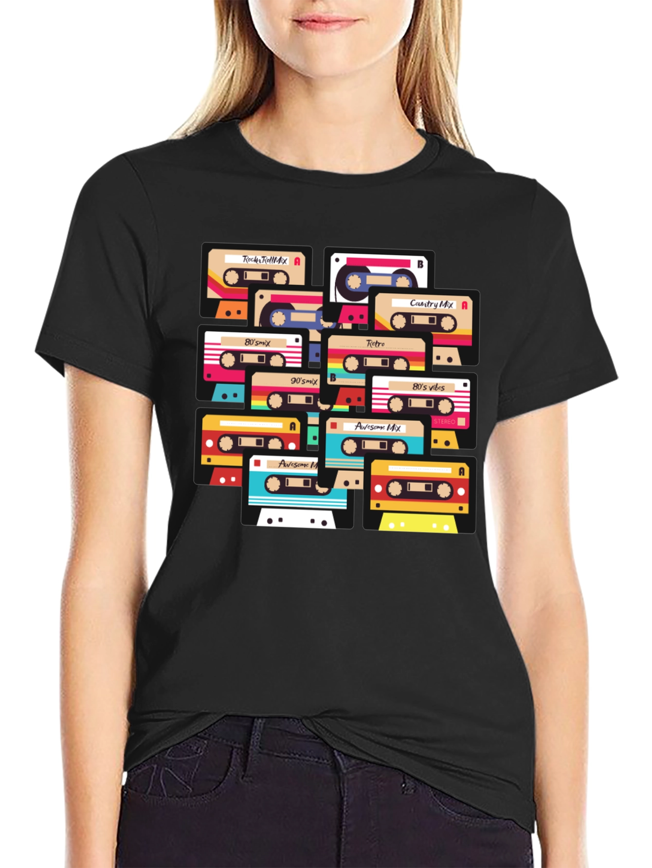 Retro Cassette Mix Tape Graphic Tee