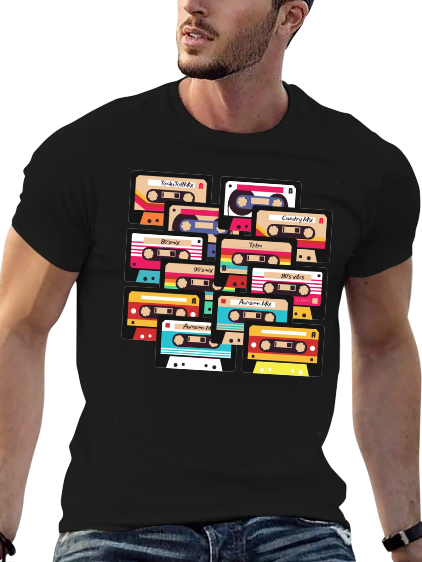 Retro Cassette Mix Tape Graphic Tee