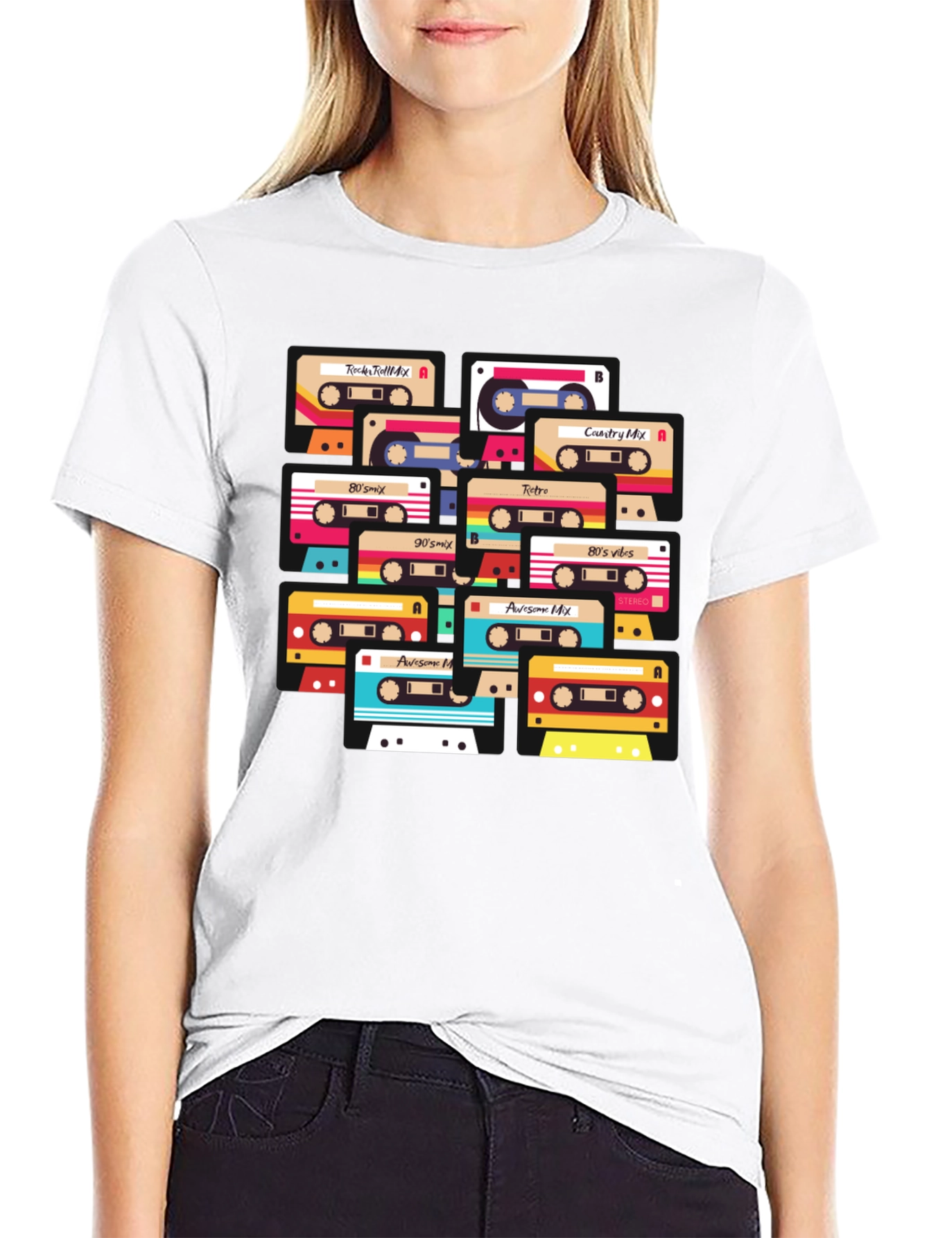 Retro Cassette Mix Tape Graphic Tee