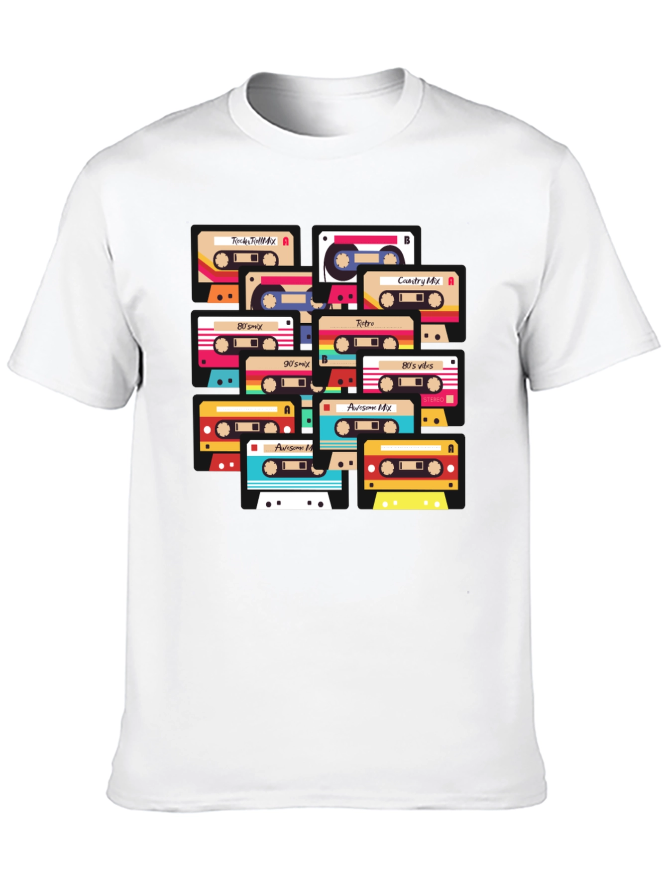 Retro Cassette Mix Tape Graphic Tee