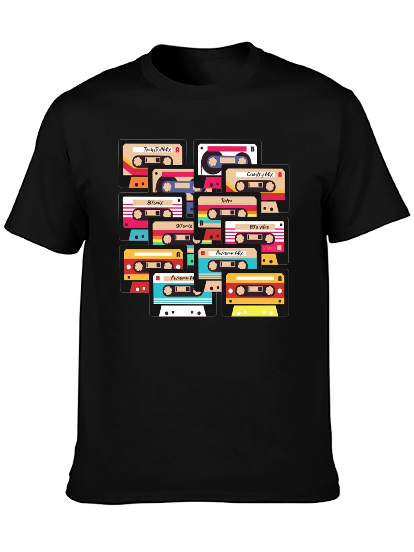 Retro Cassette Mix Tape Graphic Tee