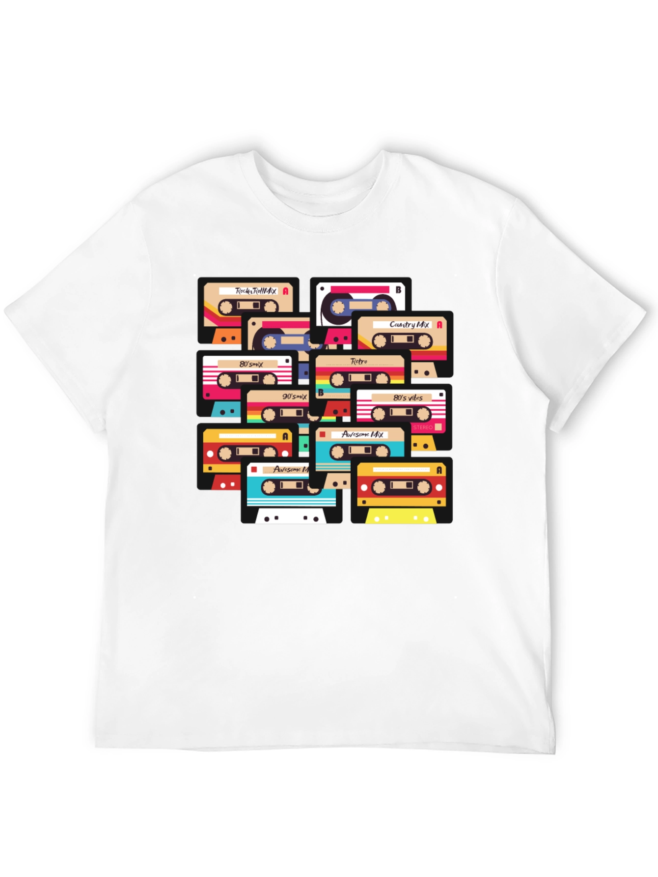 Retro Cassette Mix Tape Graphic Tee