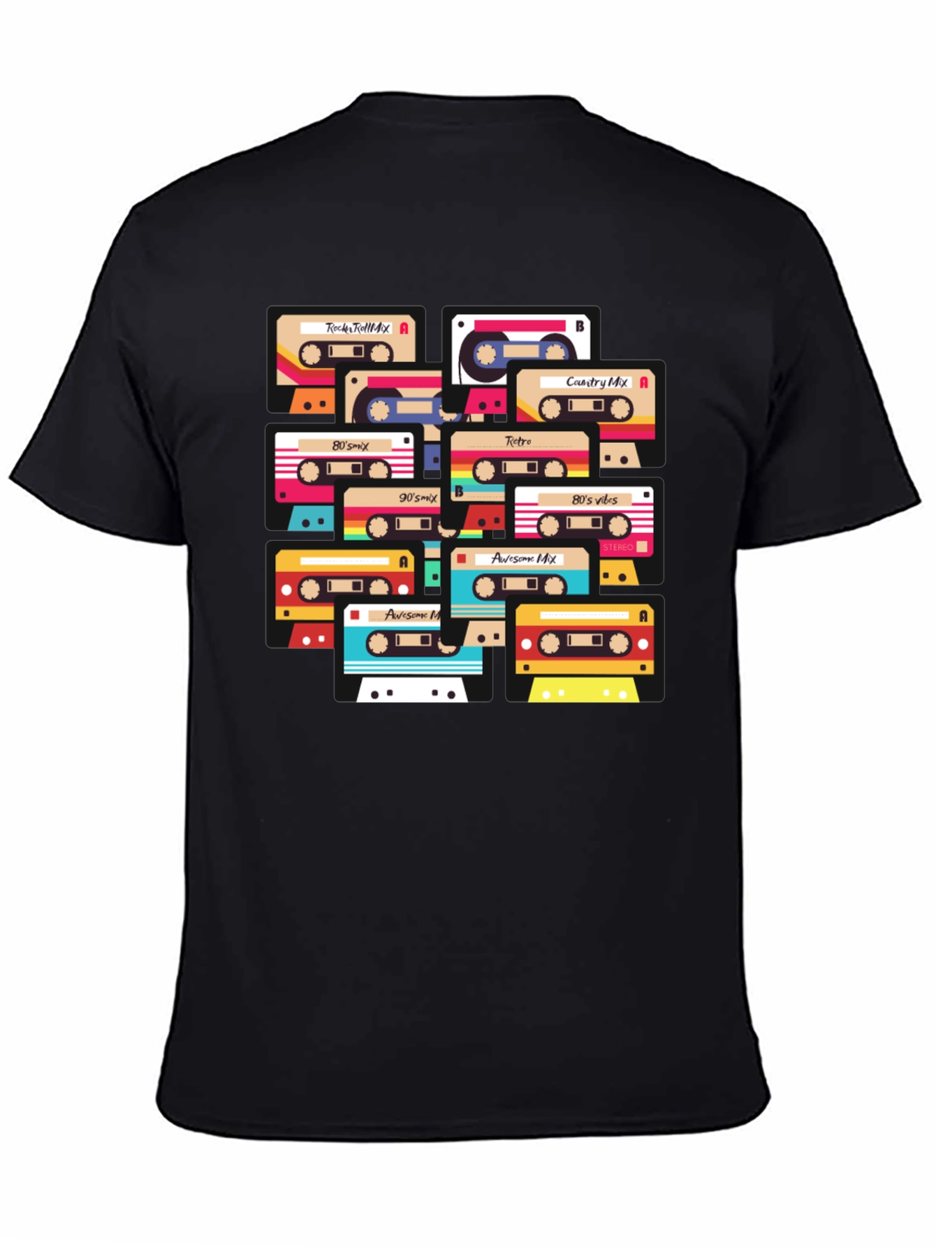 Retro Cassette Mix Tape Graphic Tee
