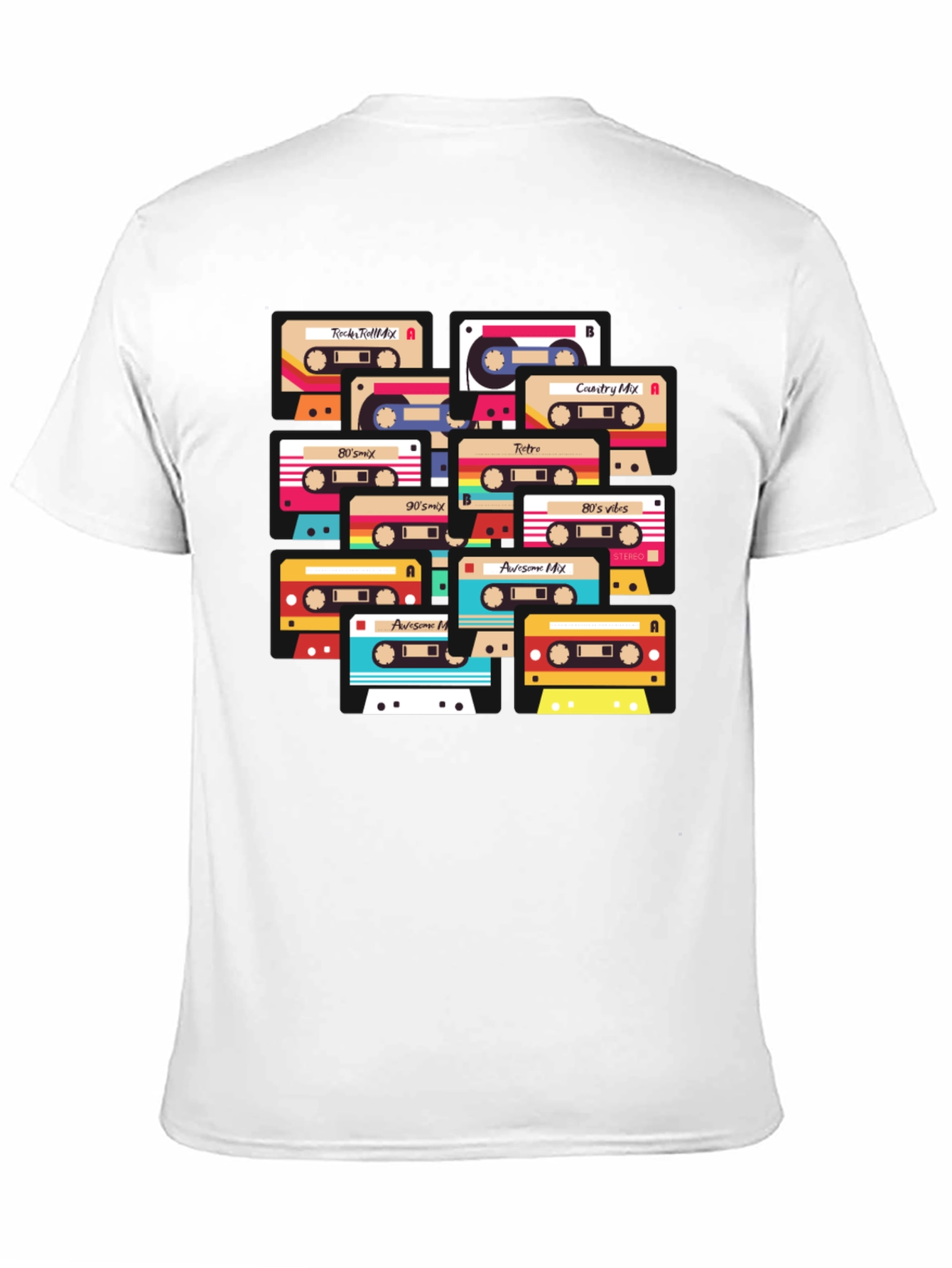 Retro Cassette Mix Tape Graphic Tee