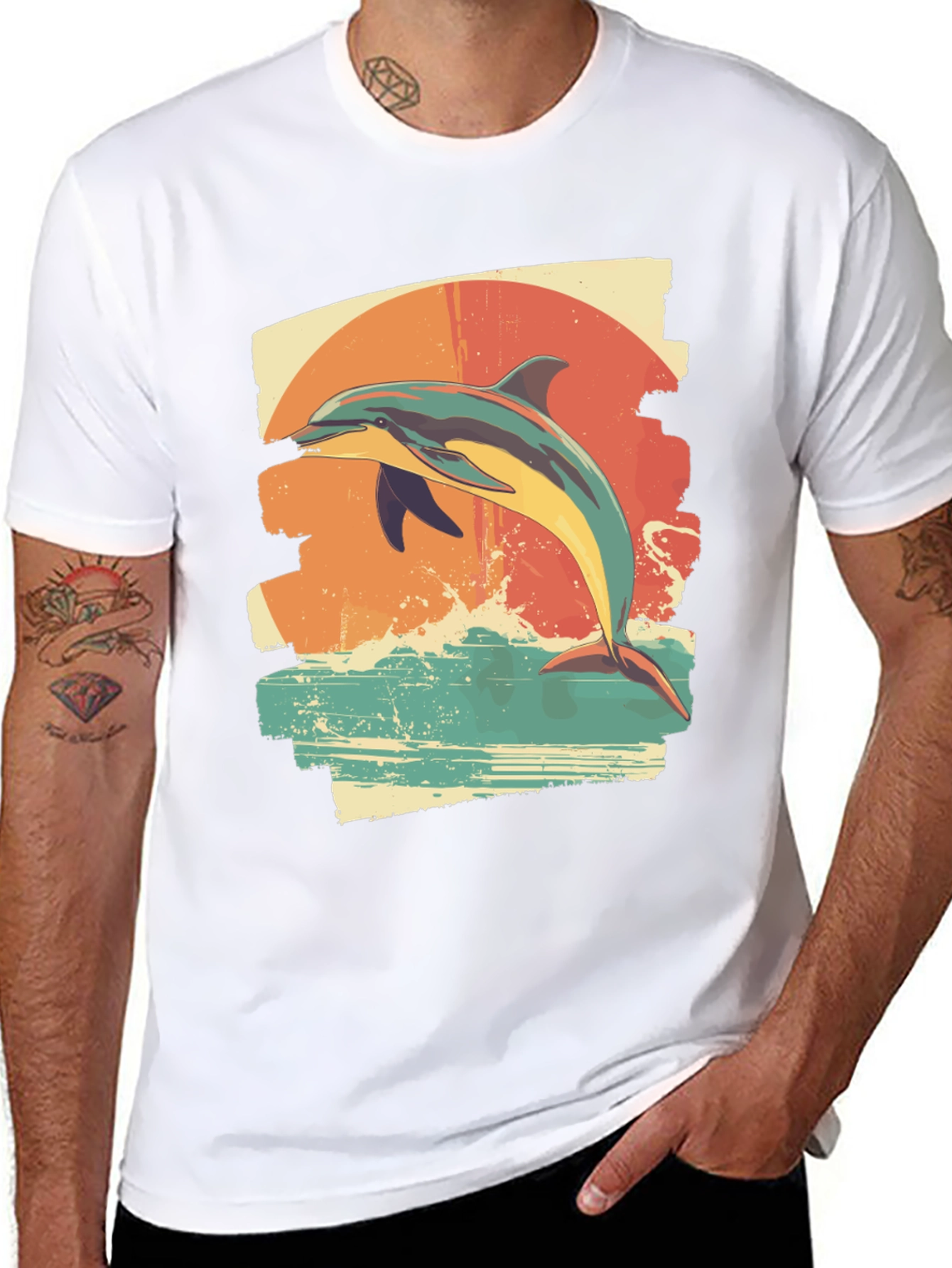 Dolphin Sunset T-Shirt - Ocean Lover Tee