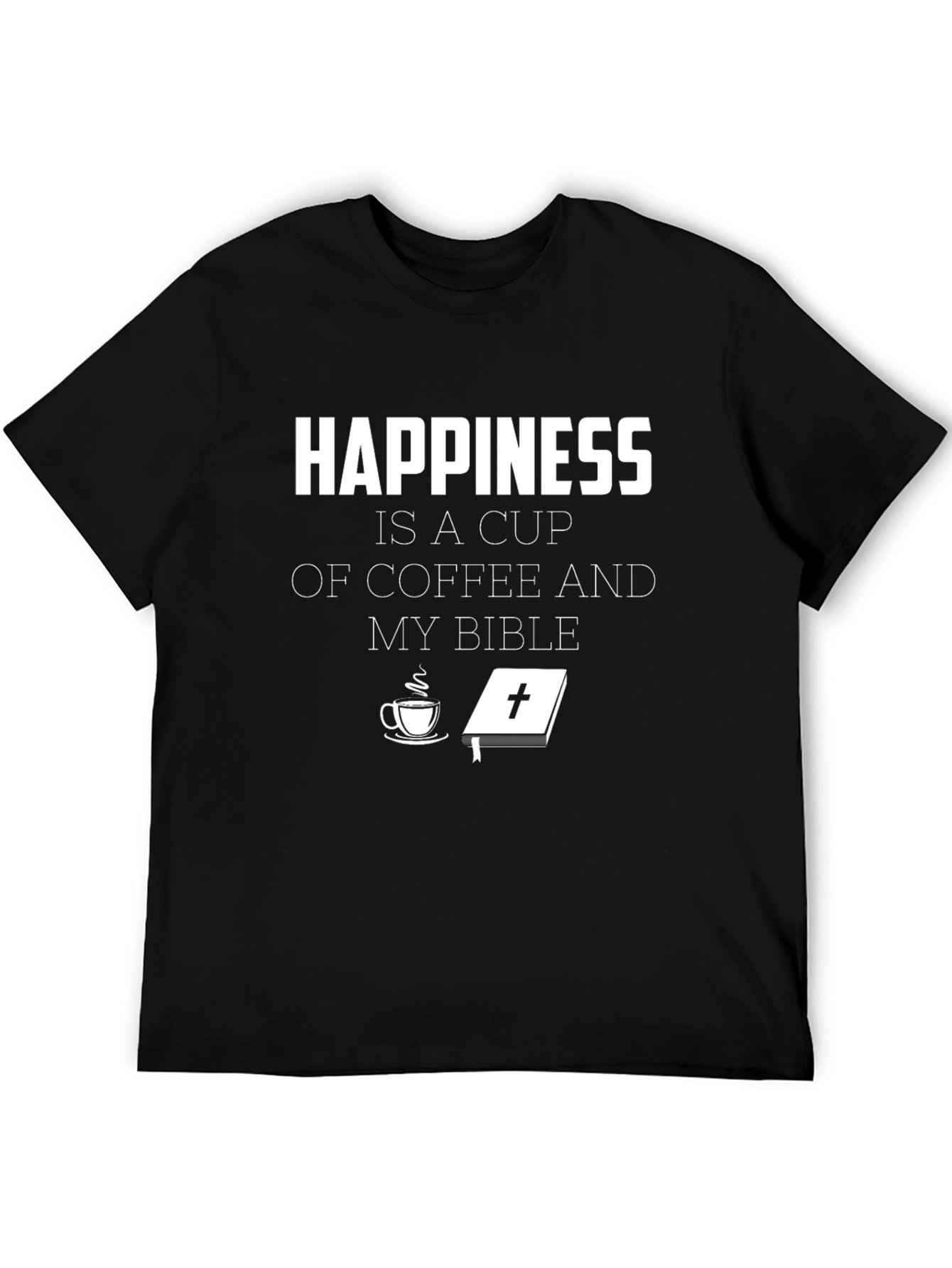 Happiness Coffee and Bible T-Shirt