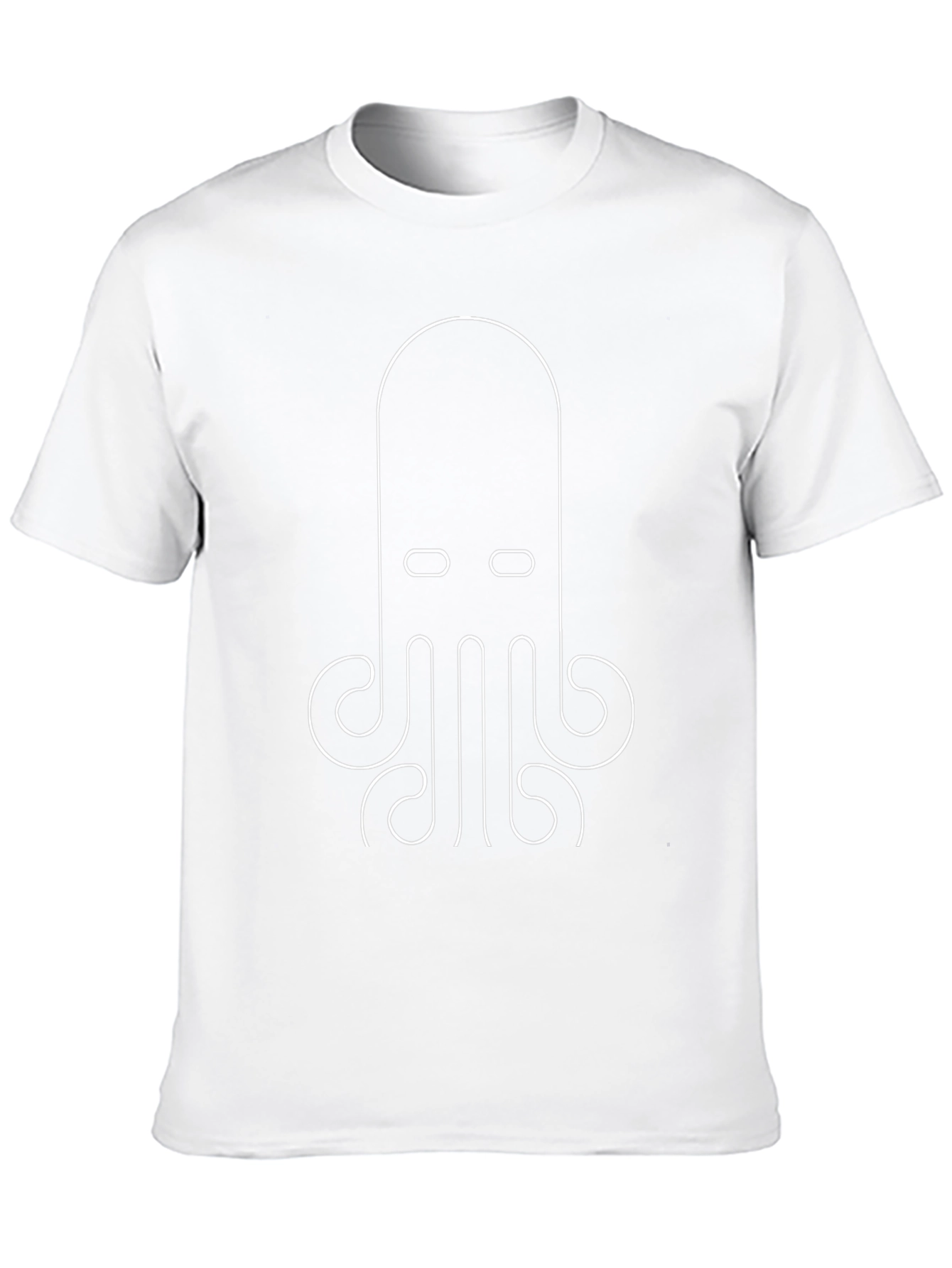 Minimalist Octopus Graphic Tee - Black