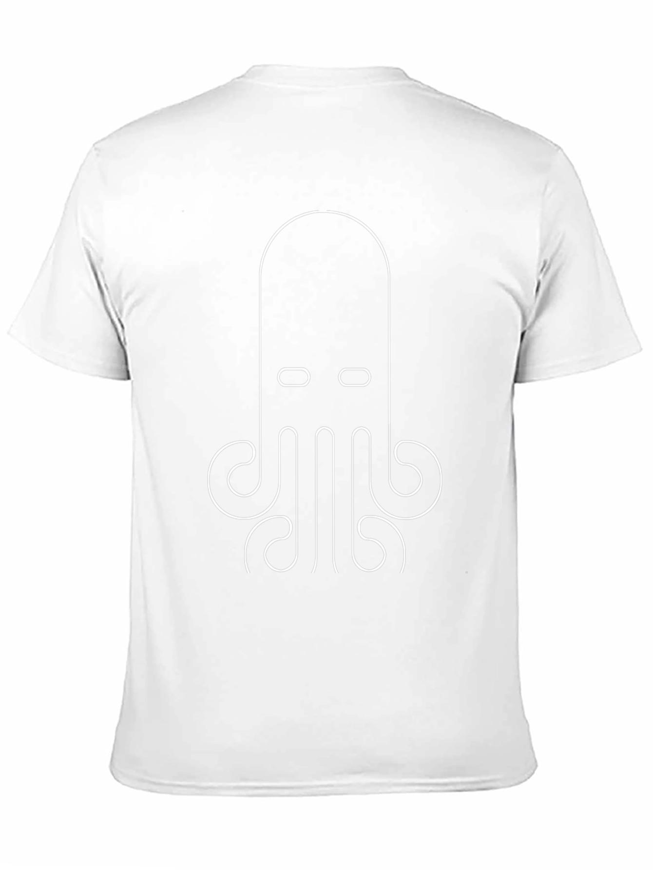 Minimalist Octopus Graphic Tee - Black