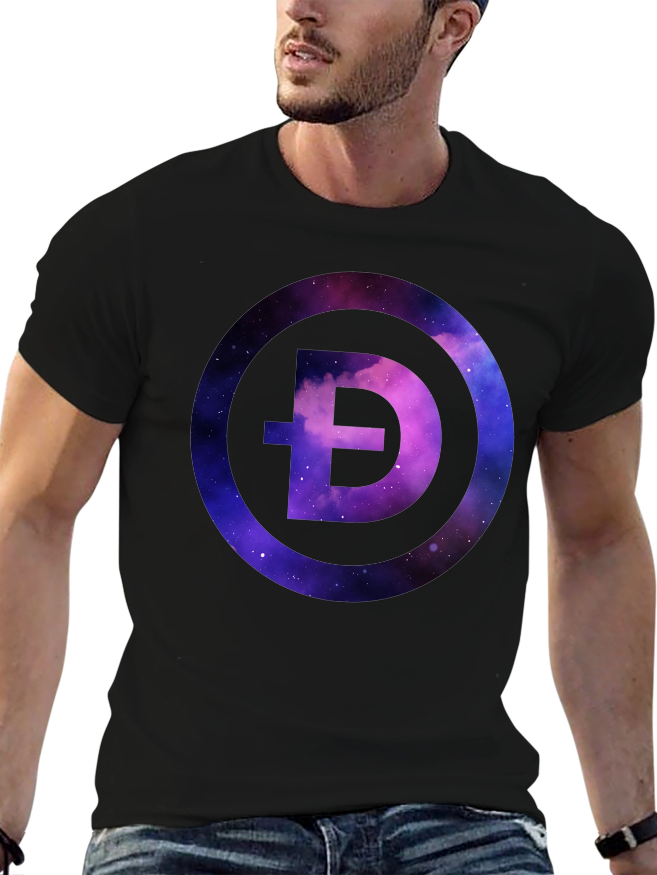 Galaxy Doge Crypto T-Shirt - Cotton Crew Neck Tee