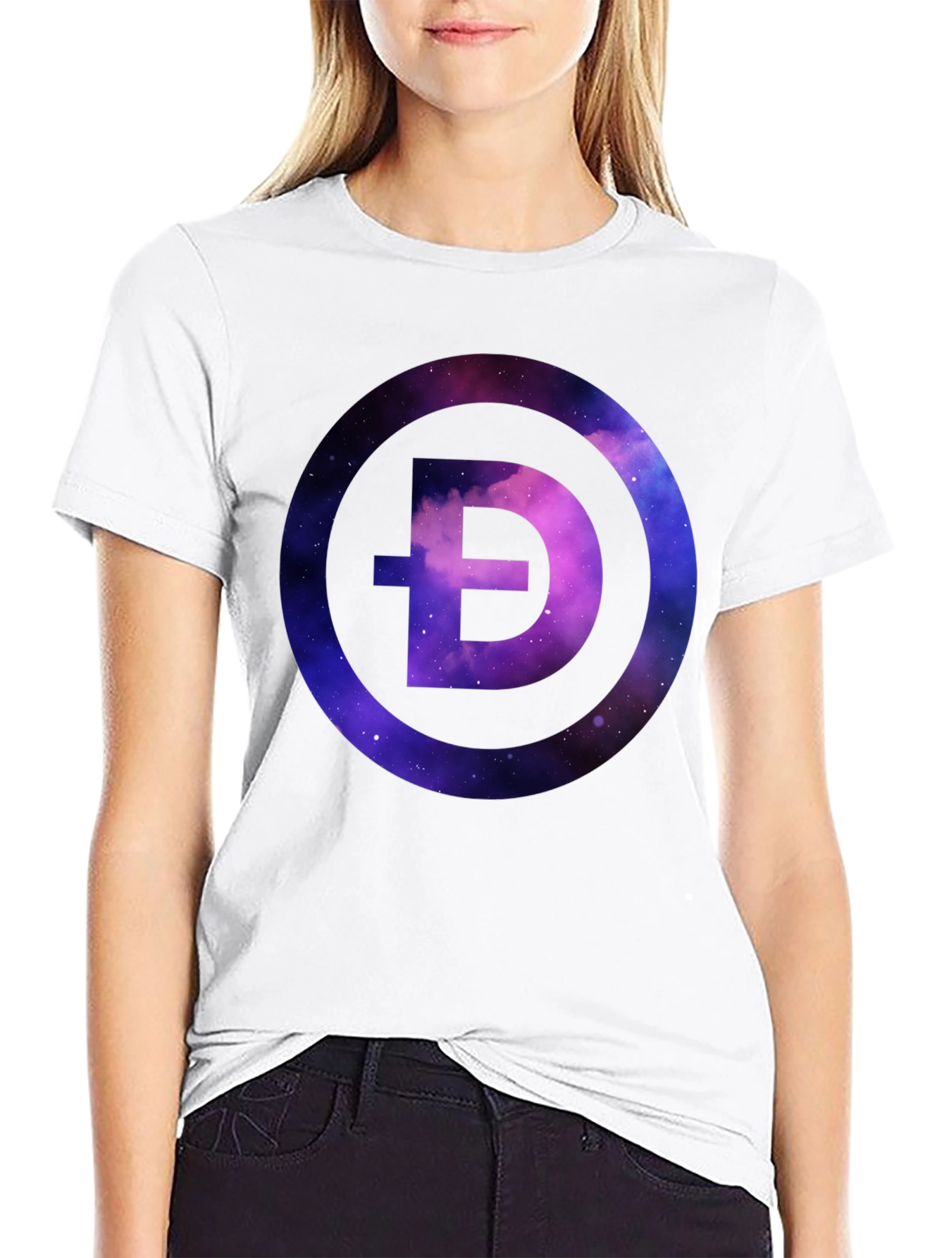 Galaxy Doge Crypto T-Shirt - Cotton Crew Neck Tee