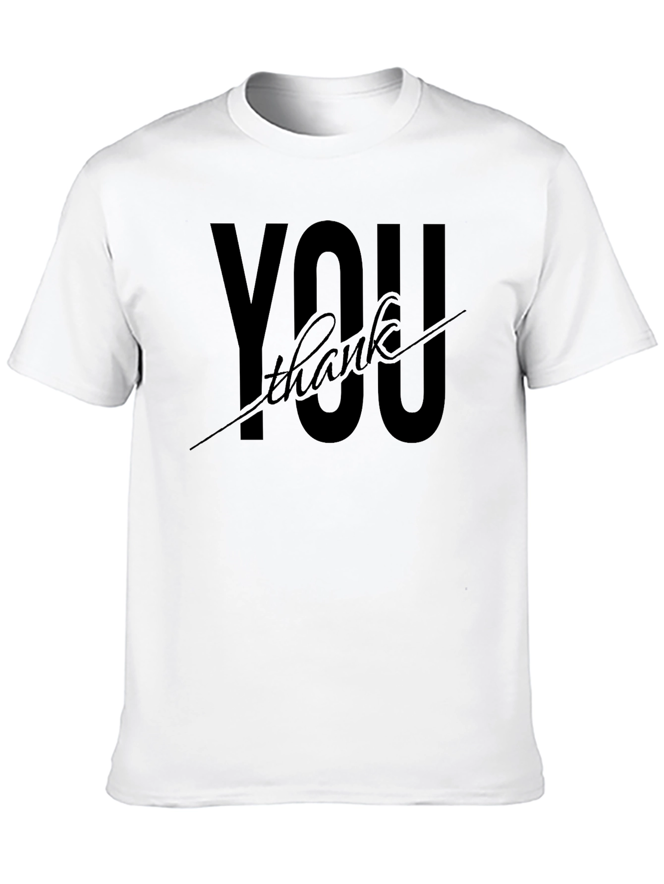 Thank You Graphic Black T-Shirt